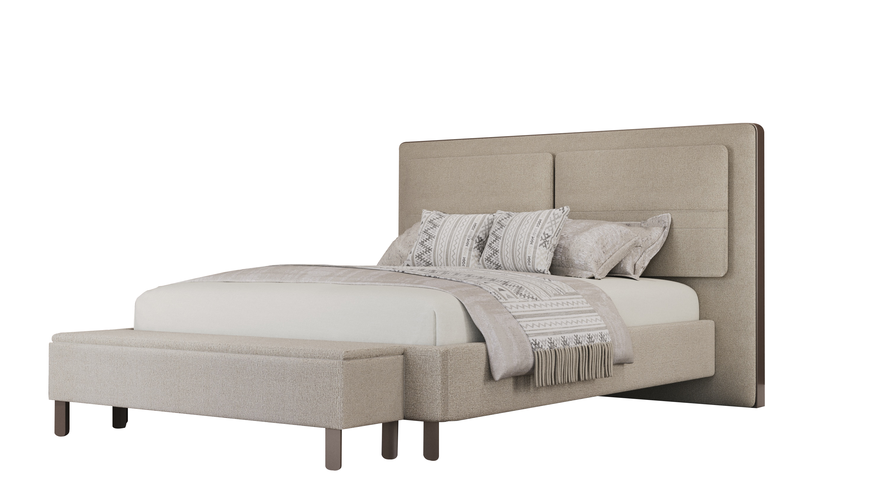 Тапицирано легло «Pamukkale» + табла с осветление - с място за съхранение, повдигащ механизъм