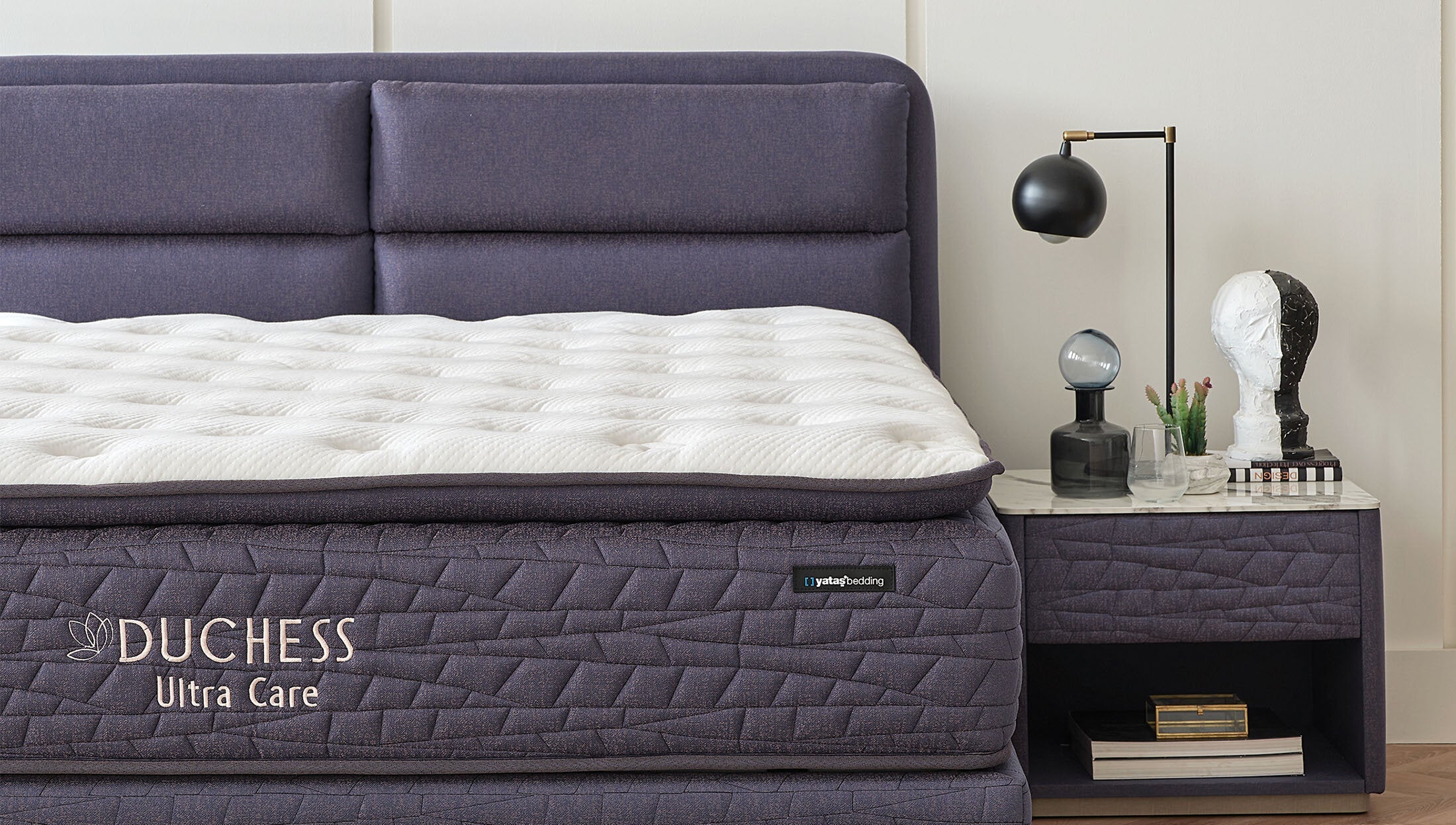 Тапицирано легло «Botanic» + Матрак «Duchess Ultra Care» + табла «Botanic» с място за съхранение, матрак с пробиотици