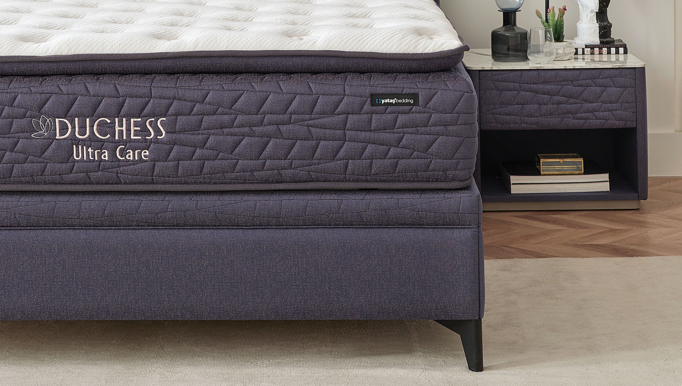 Тапицирано легло «Botanic» + Матрак «Duchess Ultra Care» + табла «Botanic» с място за съхранение, матрак с пробиотици