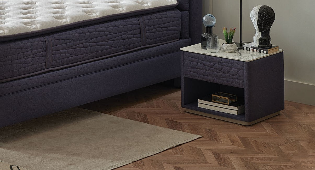 Нощно шкафче «Botanic» + чекмедже и рафт, размер 57х48х45см