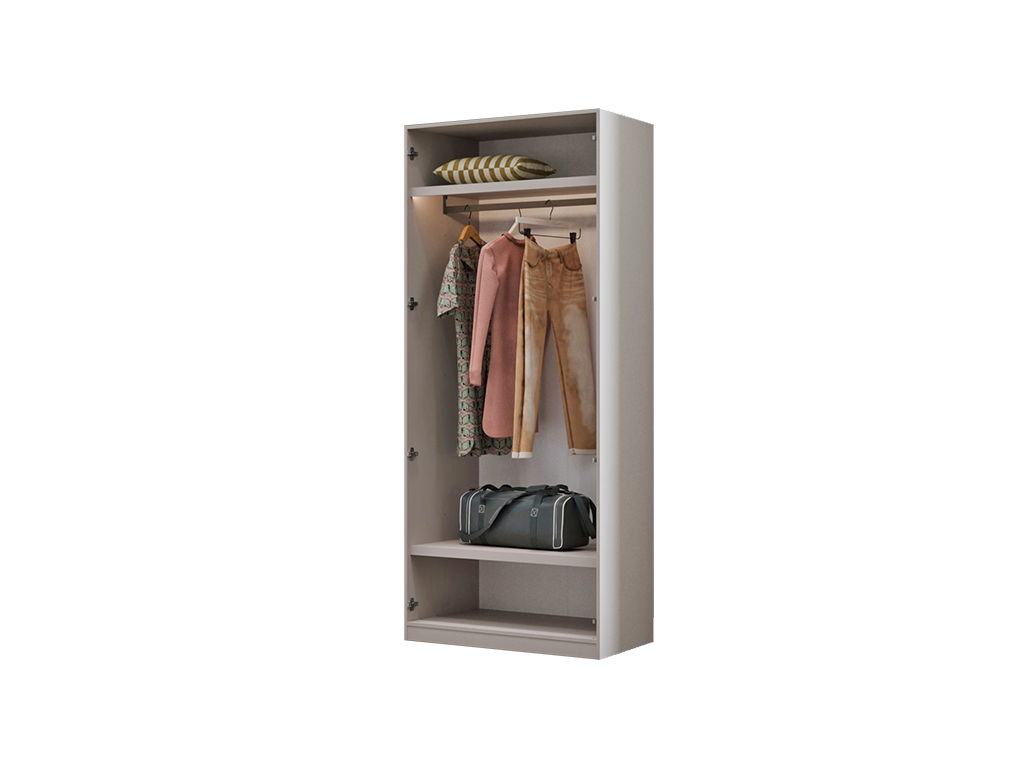 Модулен гардероб «Kasmir» - 5 модула, с осветление, стъклени врати