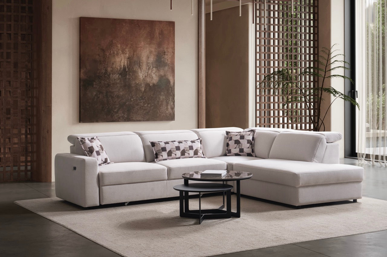 Модулен разтегателен диван «Como» с електрически механизъм, USB зарядна станция