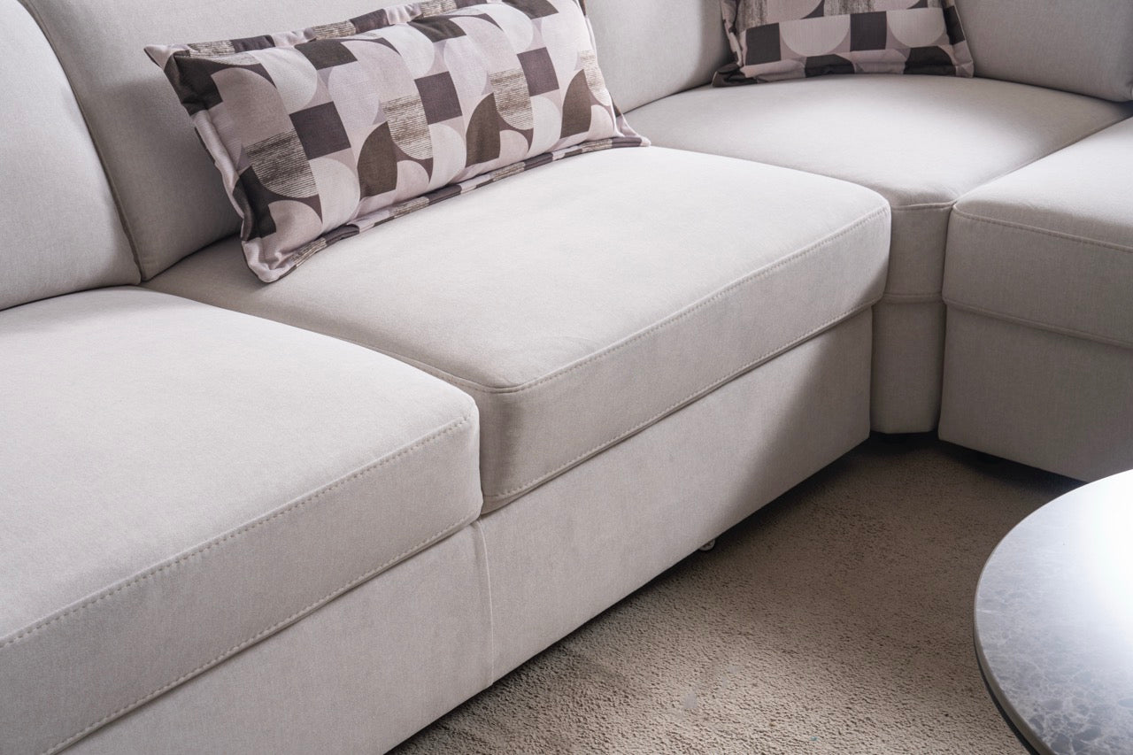 Модулен разтегателен диван «Como» с електрически механизъм, USB зарядна станция