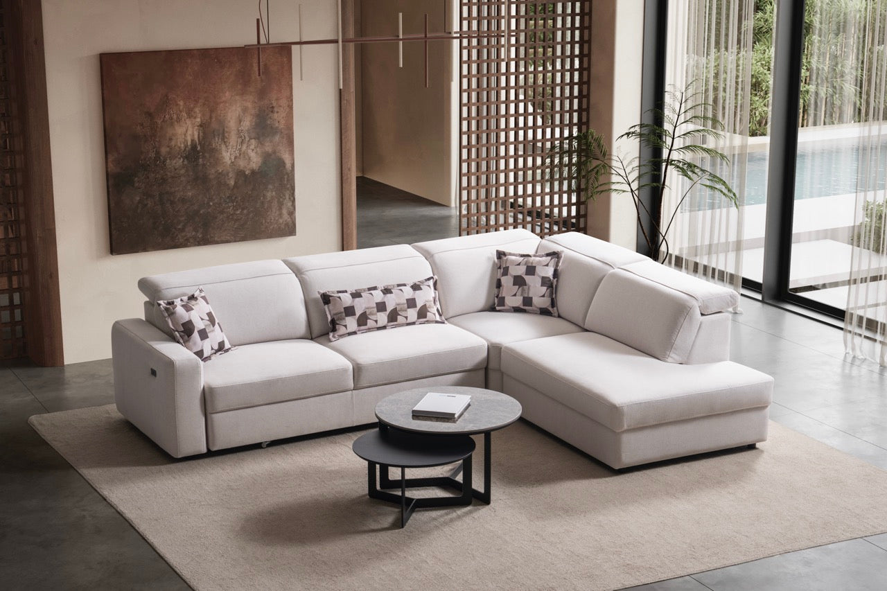 Модулен разтегателен диван «Como» с електрически механизъм, USB зарядна станция