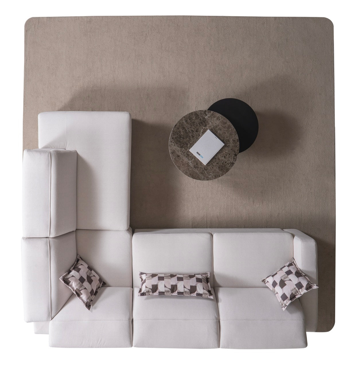 Модулен разтегателен диван «Como» с електрически механизъм, USB зарядна станция