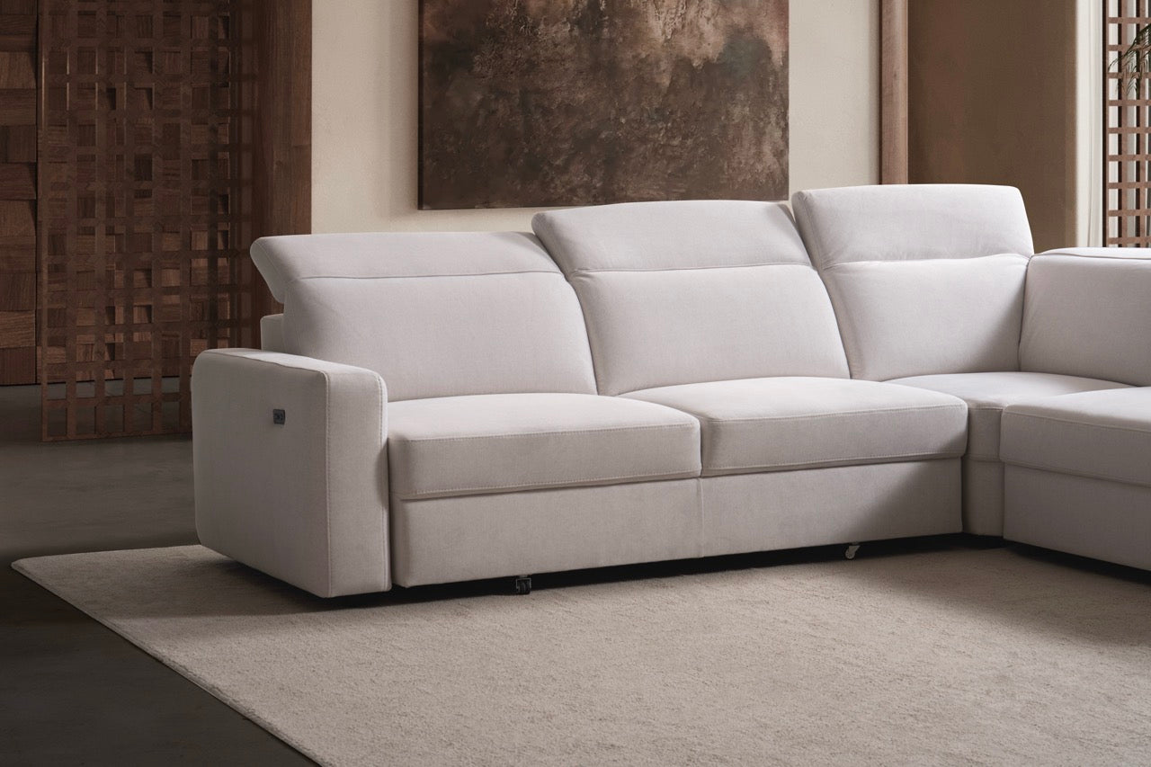 Модулен разтегателен диван «Como» с електрически механизъм, USB зарядна станция