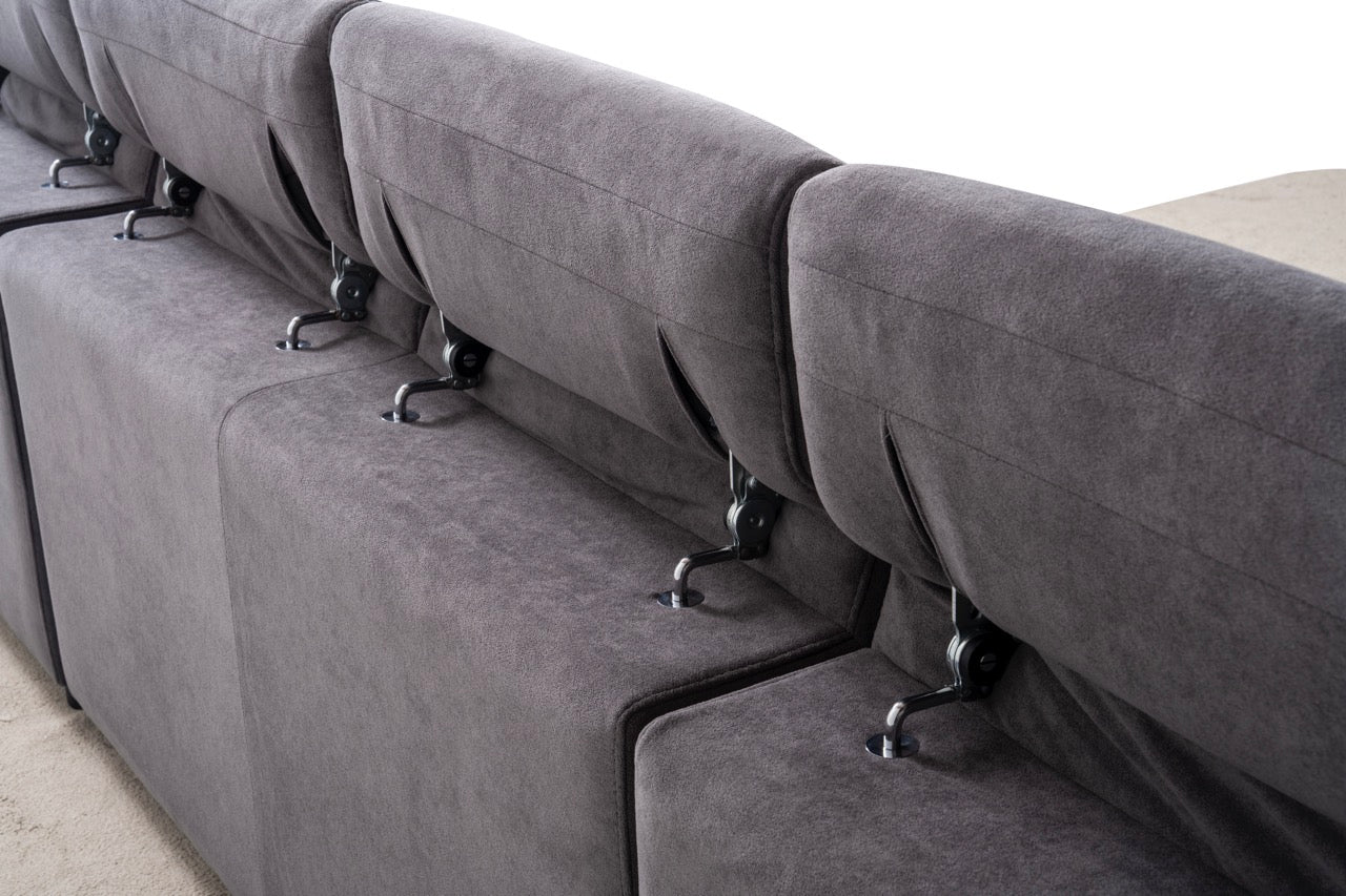 Модулен разтегателен диван «Como» с електрически механизъм, USB зарядна станция