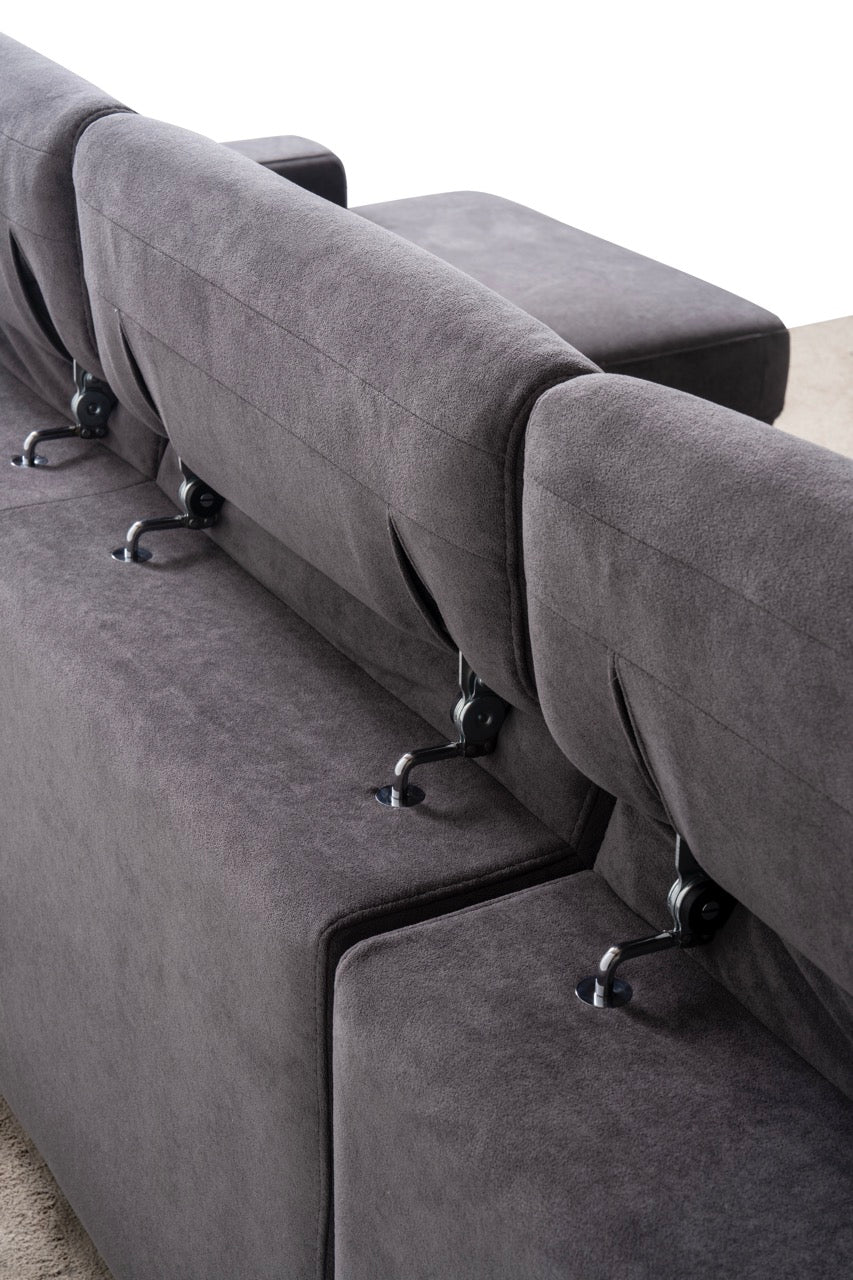 Модулен разтегателен диван «Como» с електрически механизъм, USB зарядна станция