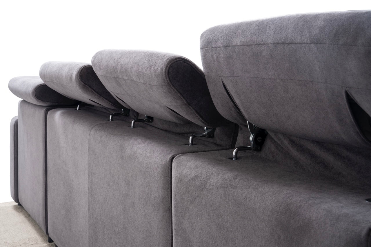 Модулен разтегателен диван «Como» с електрически механизъм, USB зарядна станция