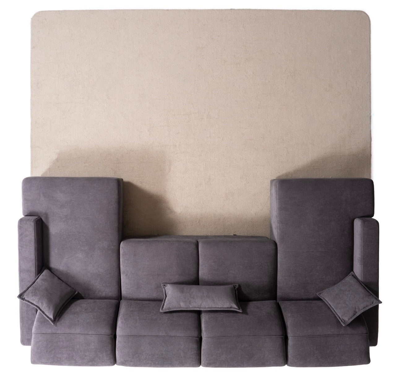 Модулен разтегателен диван «Como» с електрически механизъм, USB зарядна станция