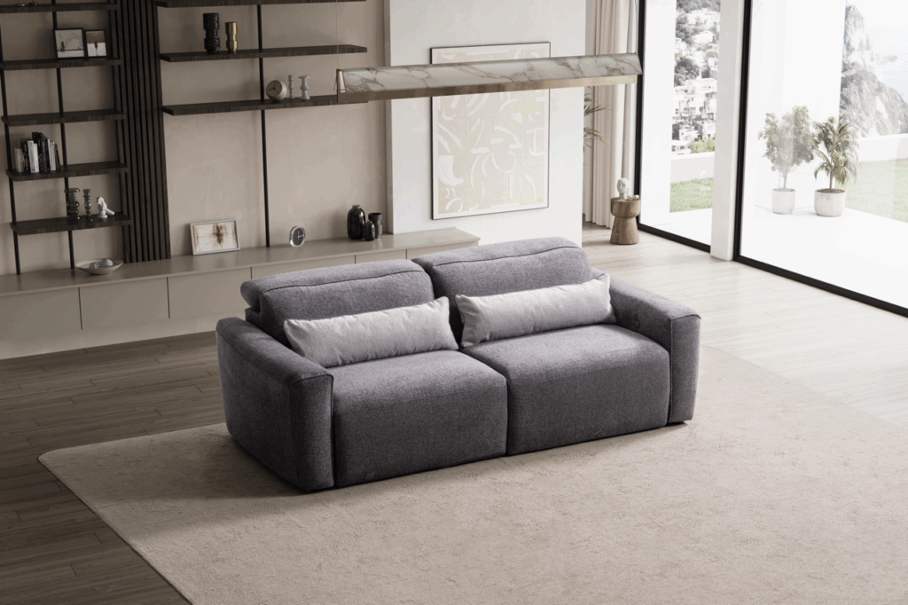 Триместен разтегателен диван - легло «Roma» + 2 декоративни възглавници, ширина 234см