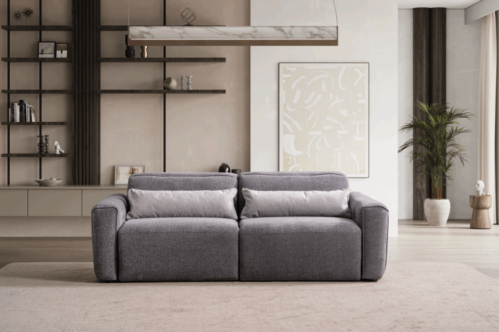 Триместен разтегателен диван - легло «Roma» + 2 декоративни възглавници, ширина 234см