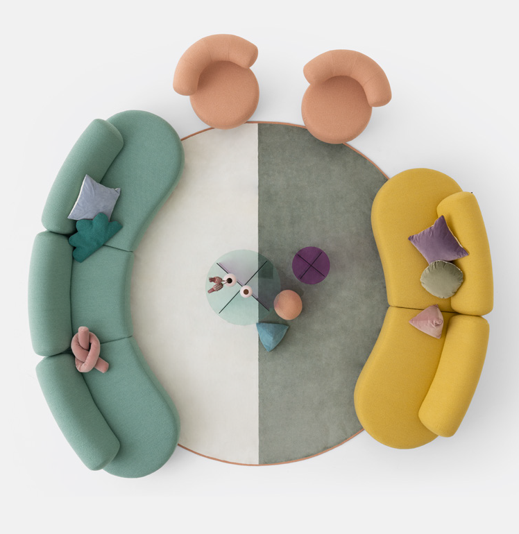 Четириместен разтегателен диван «Bon Bon Makaron» от серия Colorium, ширина 300см