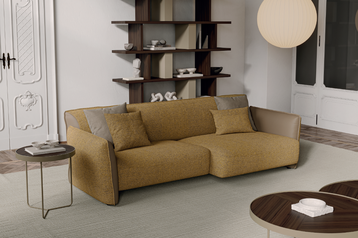 Триместен разтегателен диван «Tiffany» + 2 декоративни възглавници, ширина 220 или240см