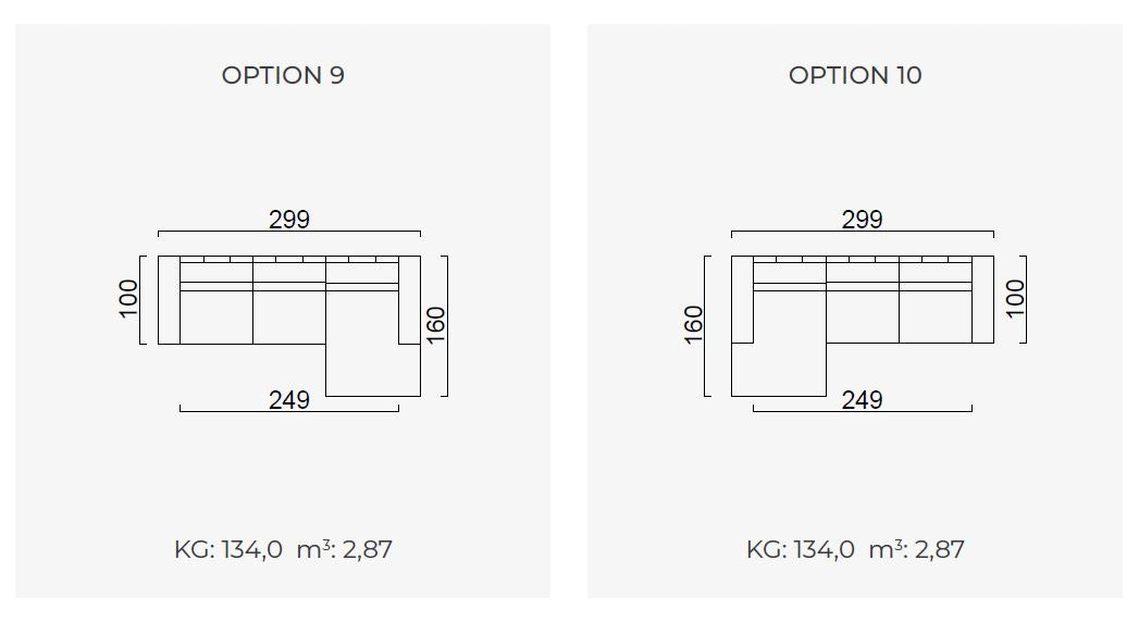 Ъглов разтегателен диван «Cavalli» - Опция 9/10, с декоративни възглавници, ширина 299см