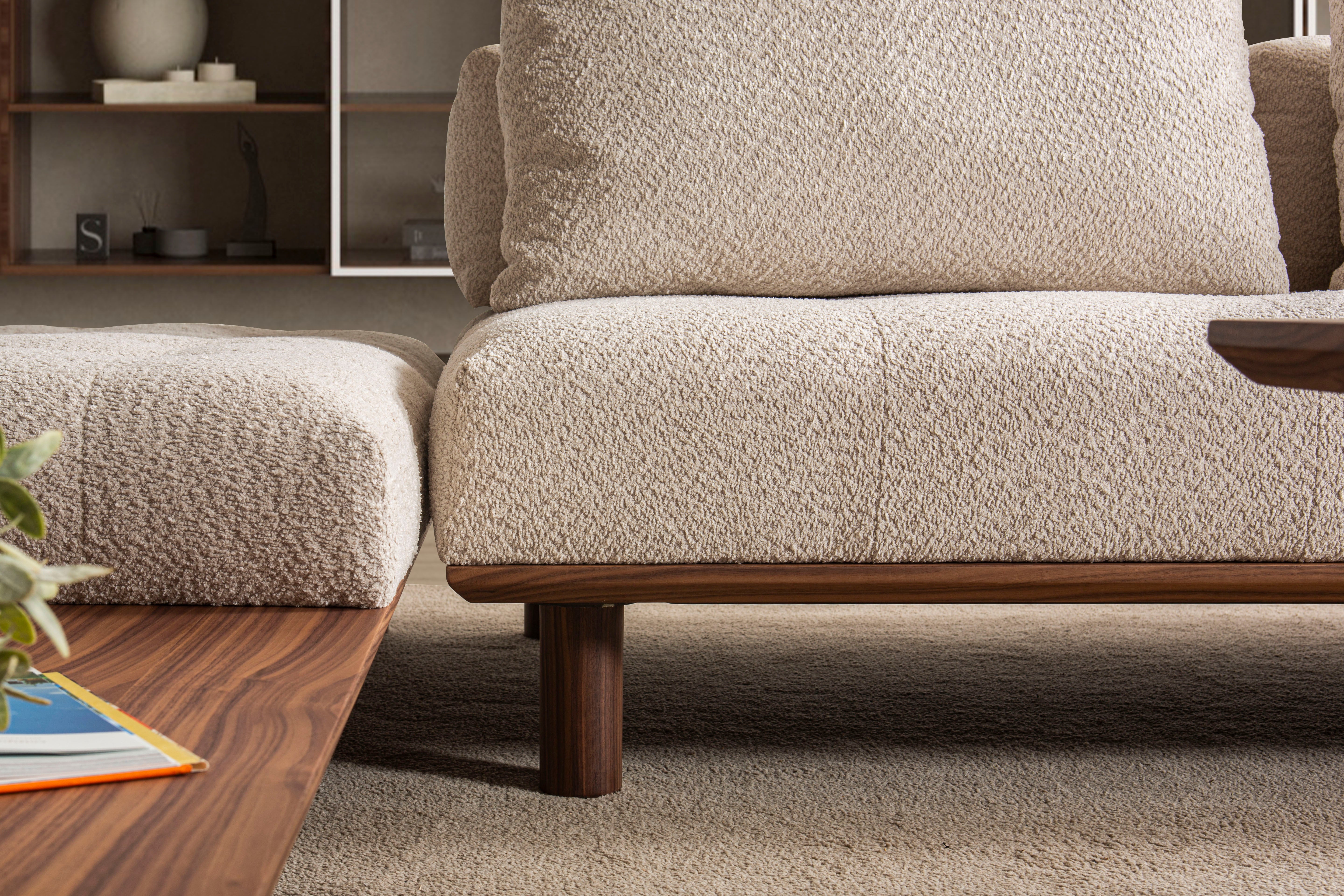 Модулен диван «Alacati» - 3 модула, лежанка, конзолна масичка