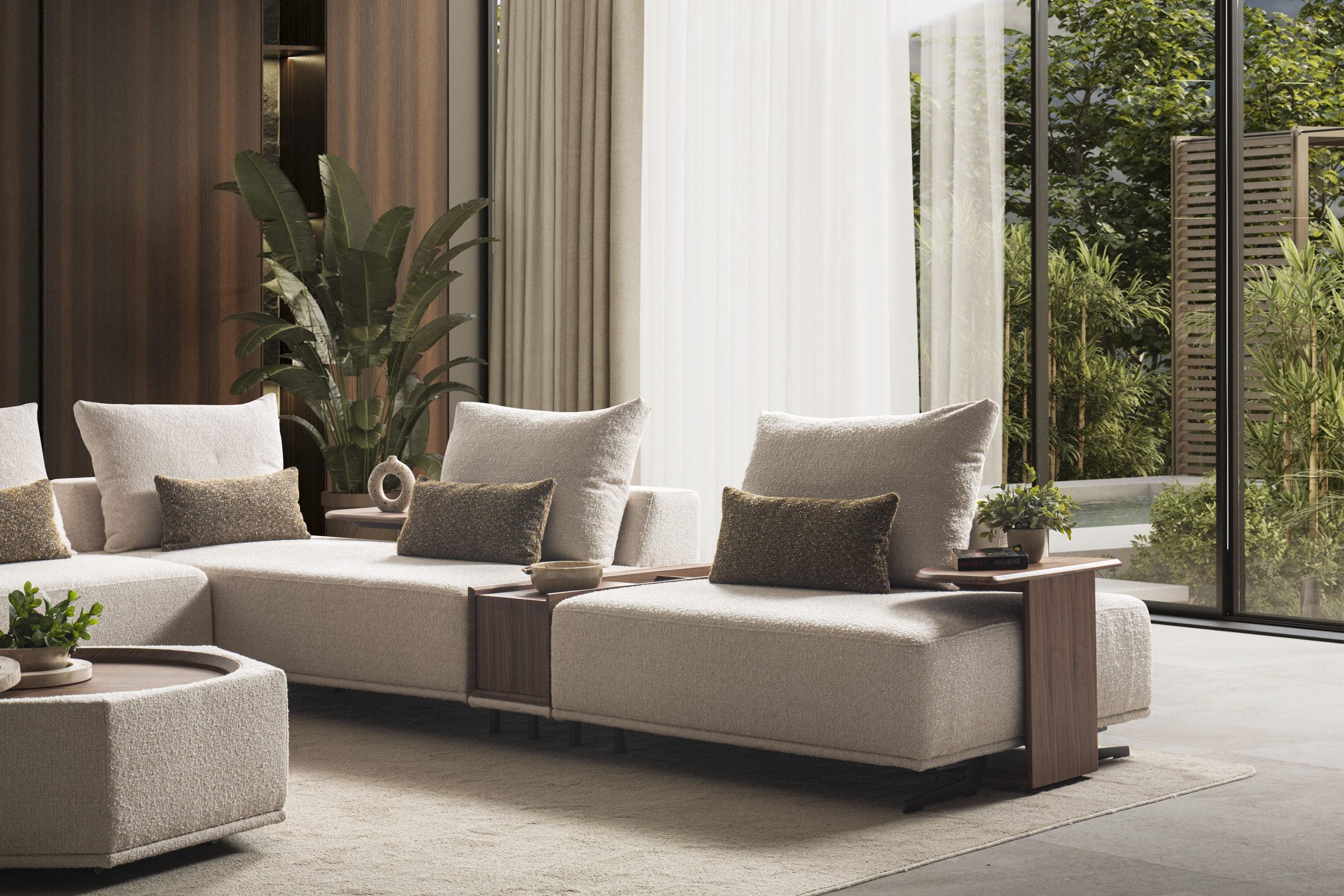 Модулен диван «Kilis» + конзолна масичка, 4 модула