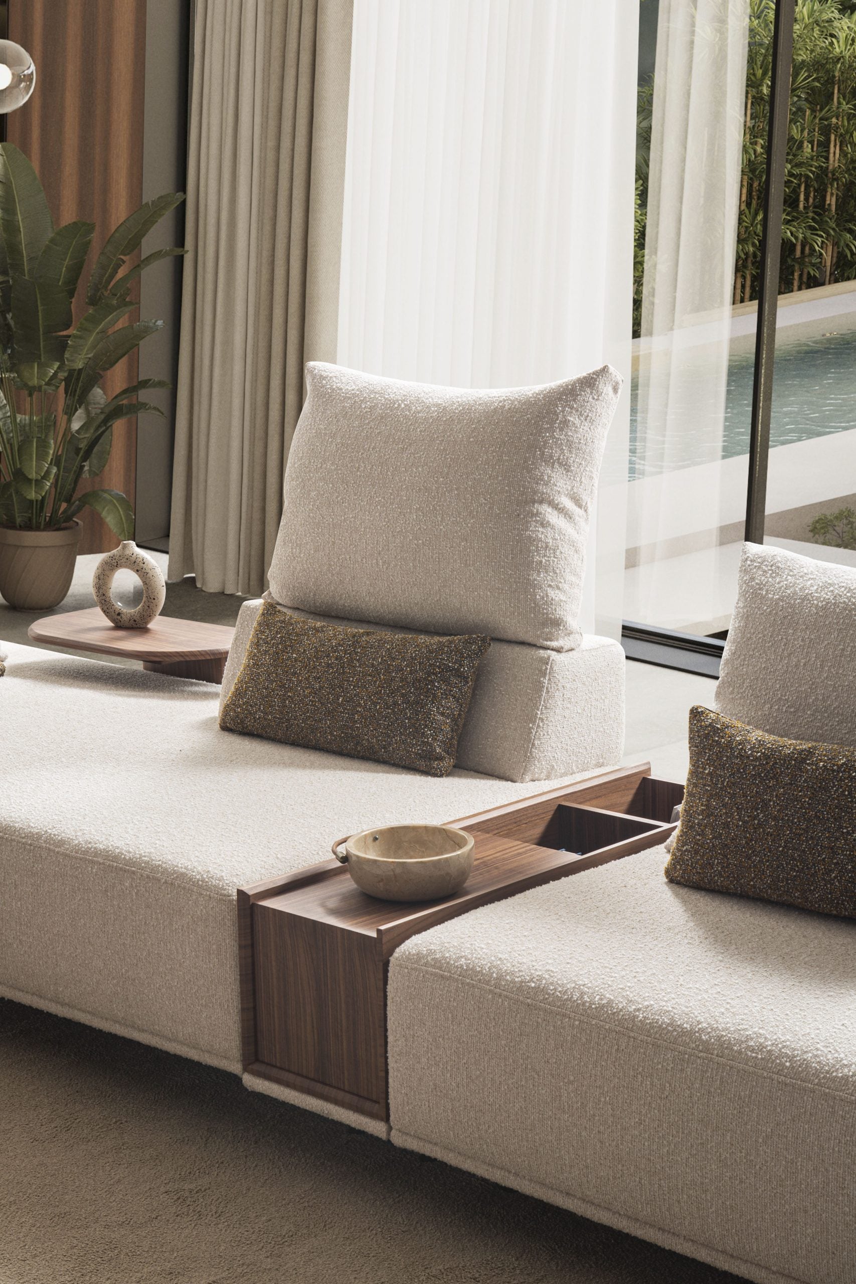 Модулен диван «Kilis» + конзолна масичка, 4 модула