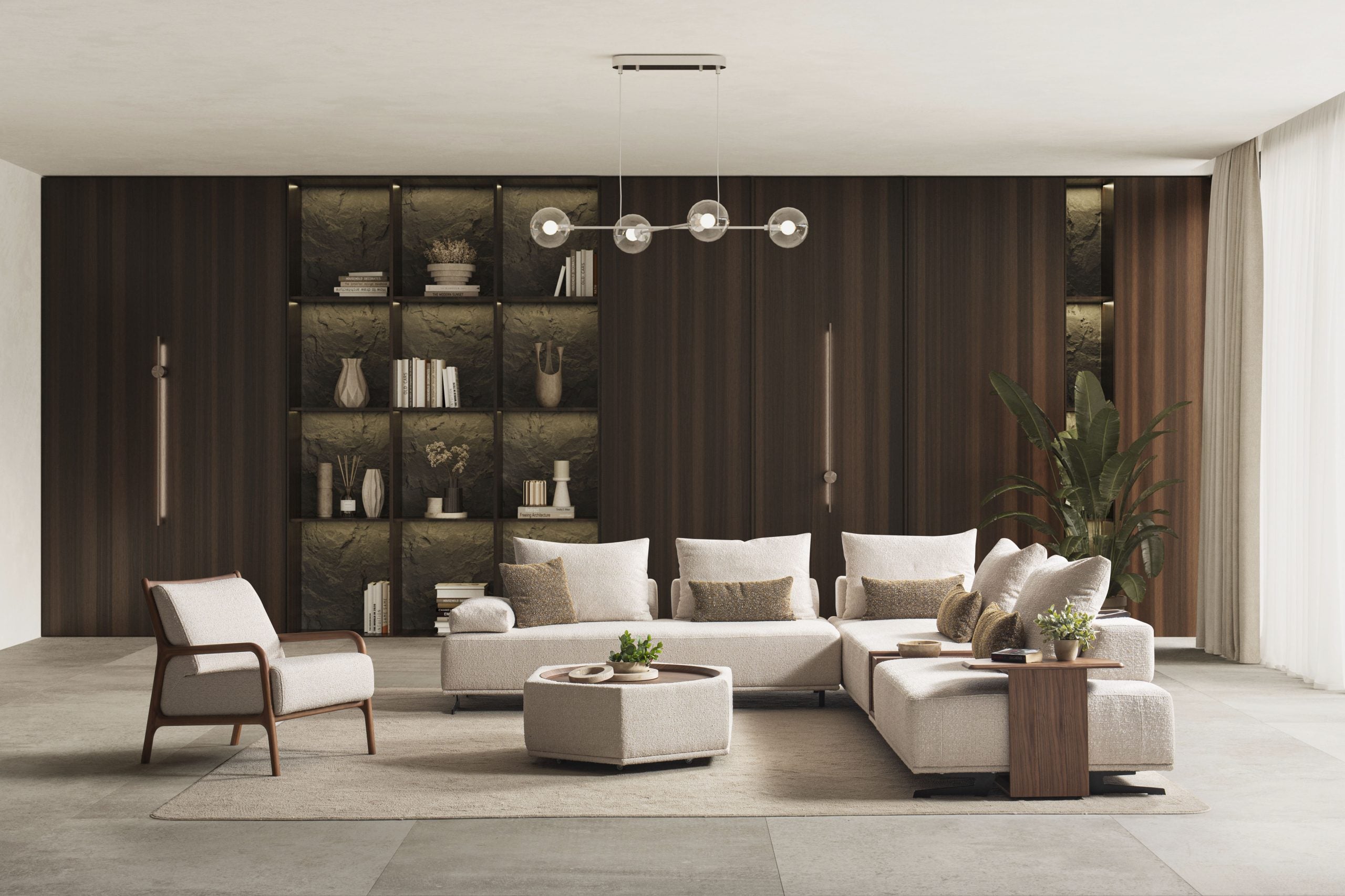 Модулен диван «Kilis» + конзолна масичка, 4 модула