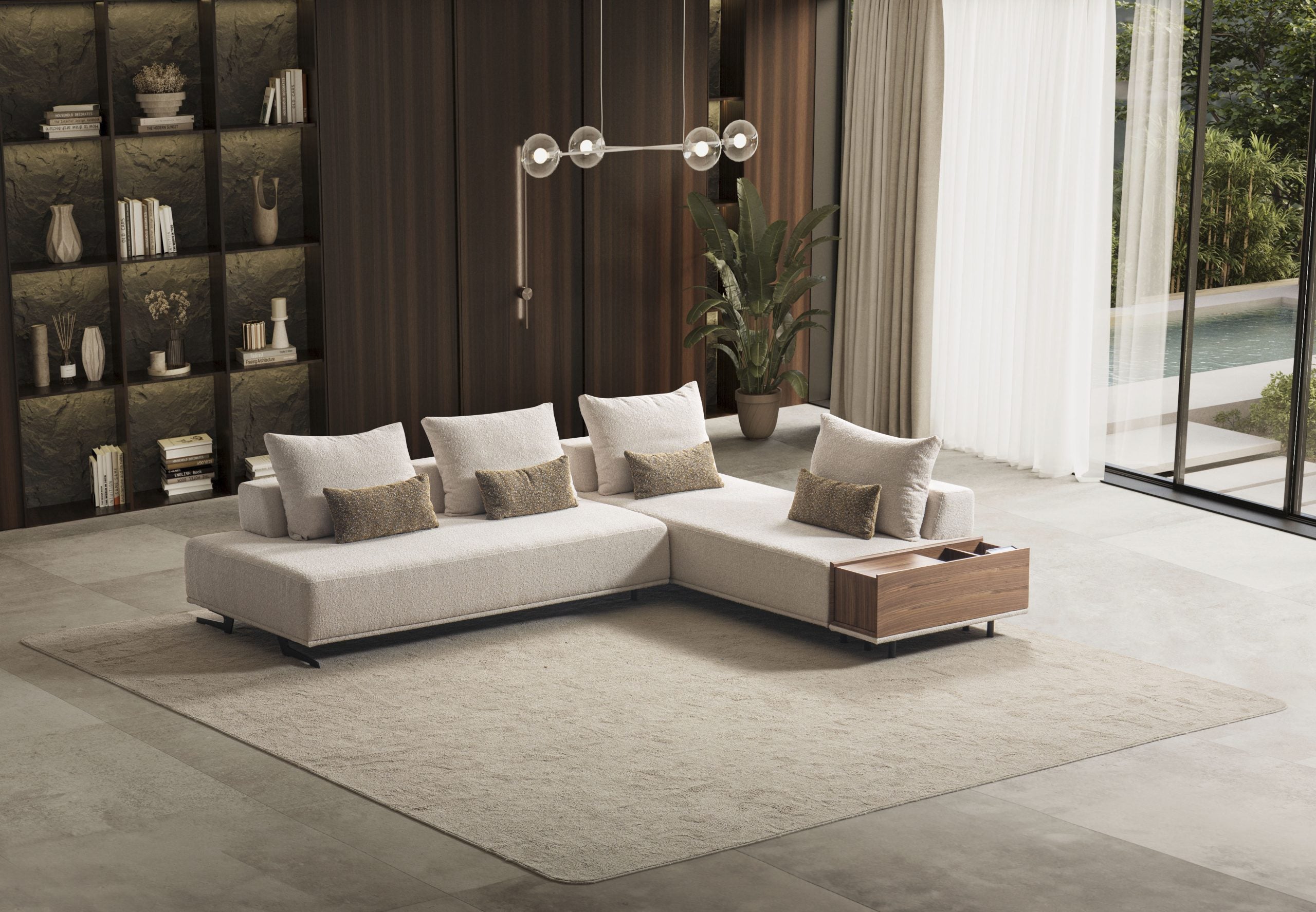 Модулен диван «Kilis» + конзолна масичка, 4 модула