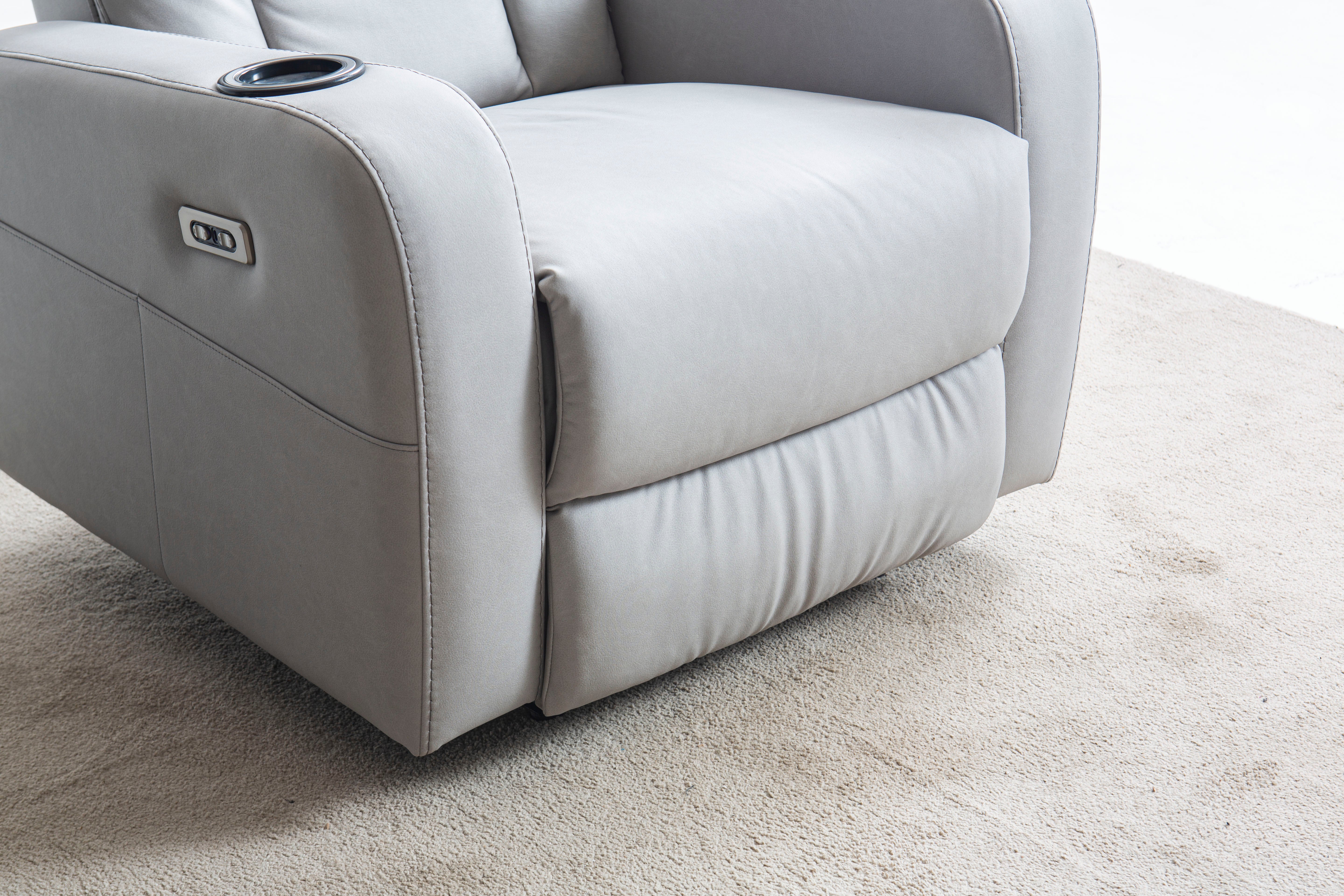 Кресло «Cunda» с електрически релакс механизъм, USB зарядна станция