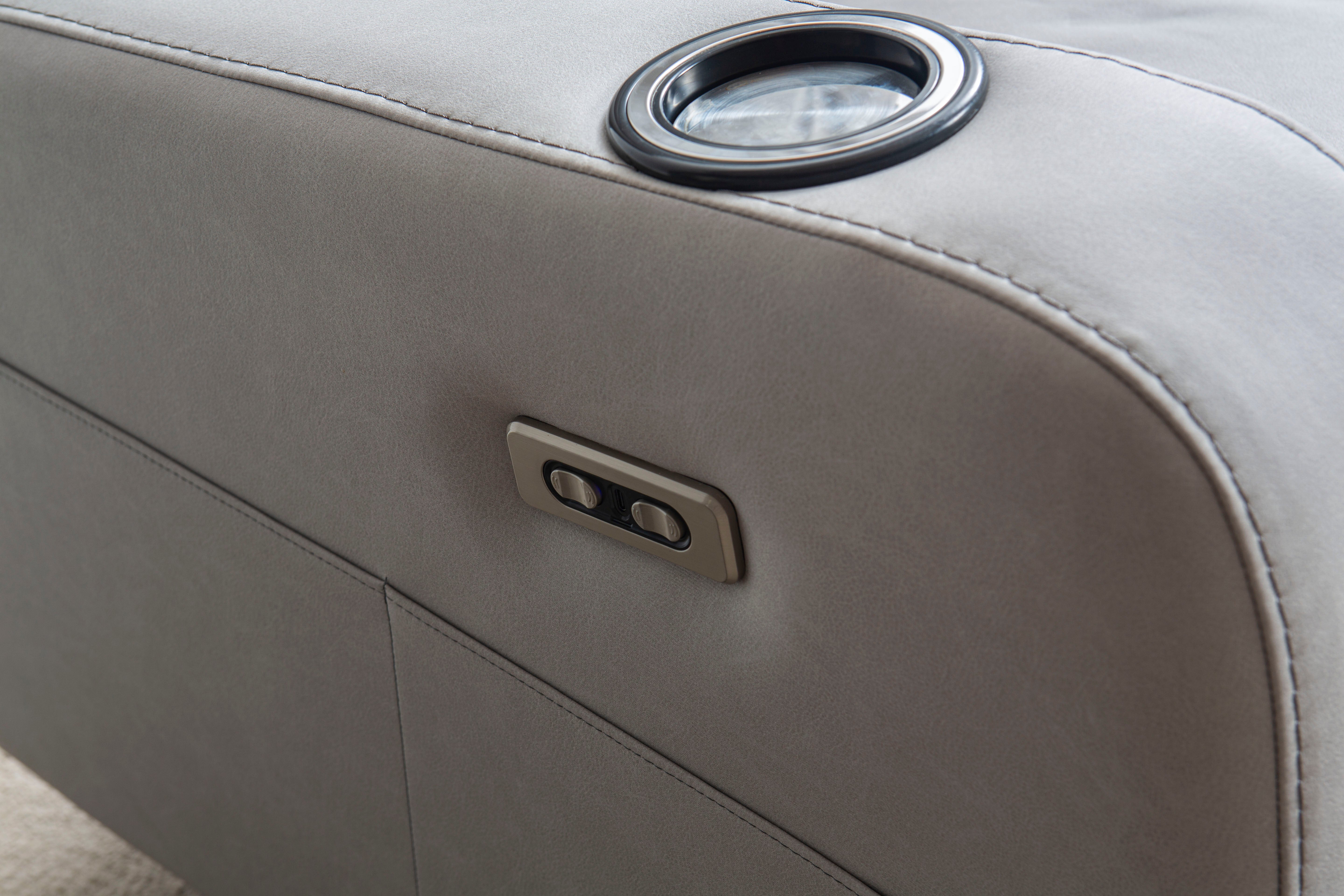 Кресло «Cunda» с електрически релакс механизъм, USB зарядна станция