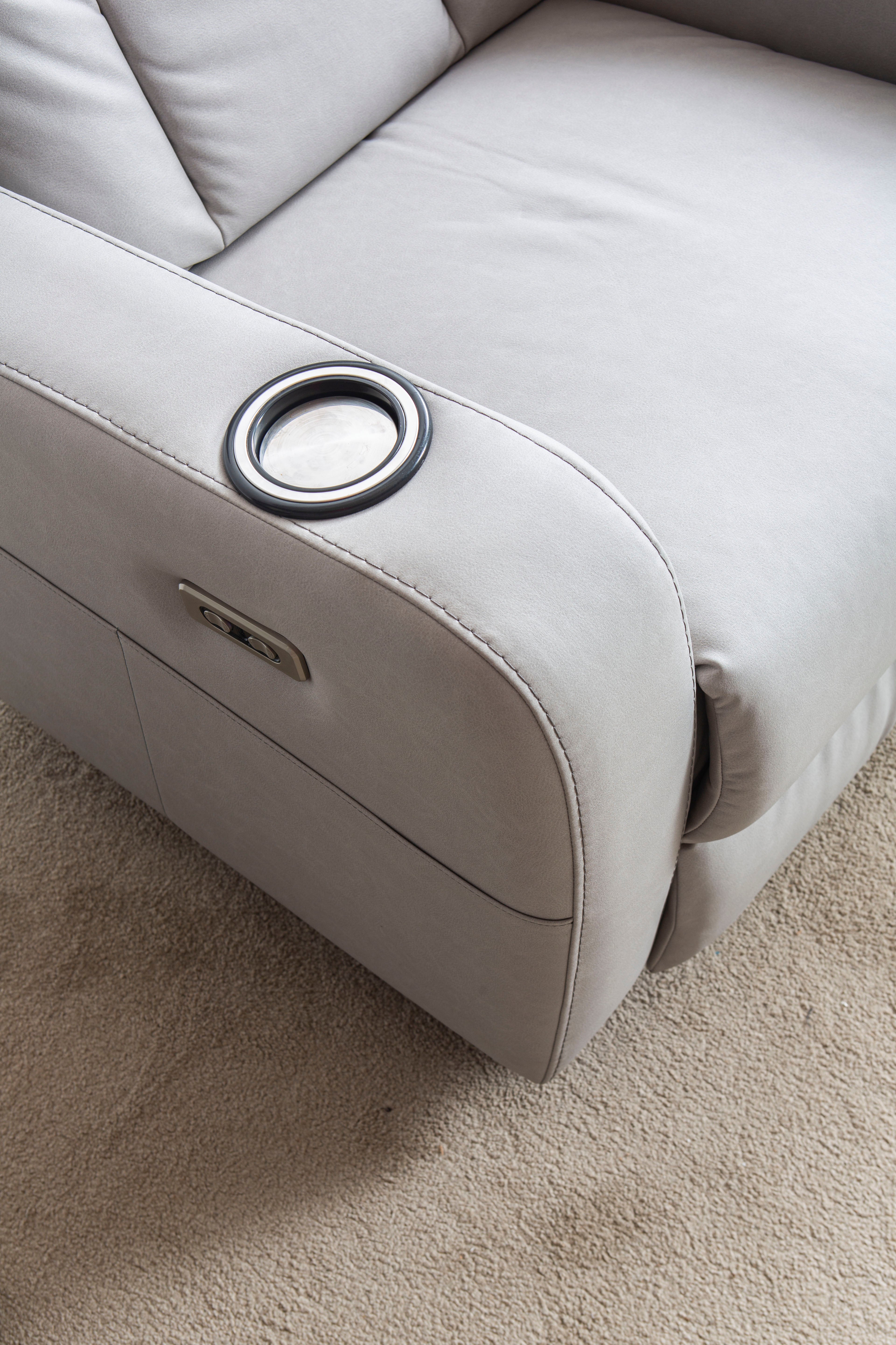 Кресло «Cunda» с електрически релакс механизъм, USB зарядна станция