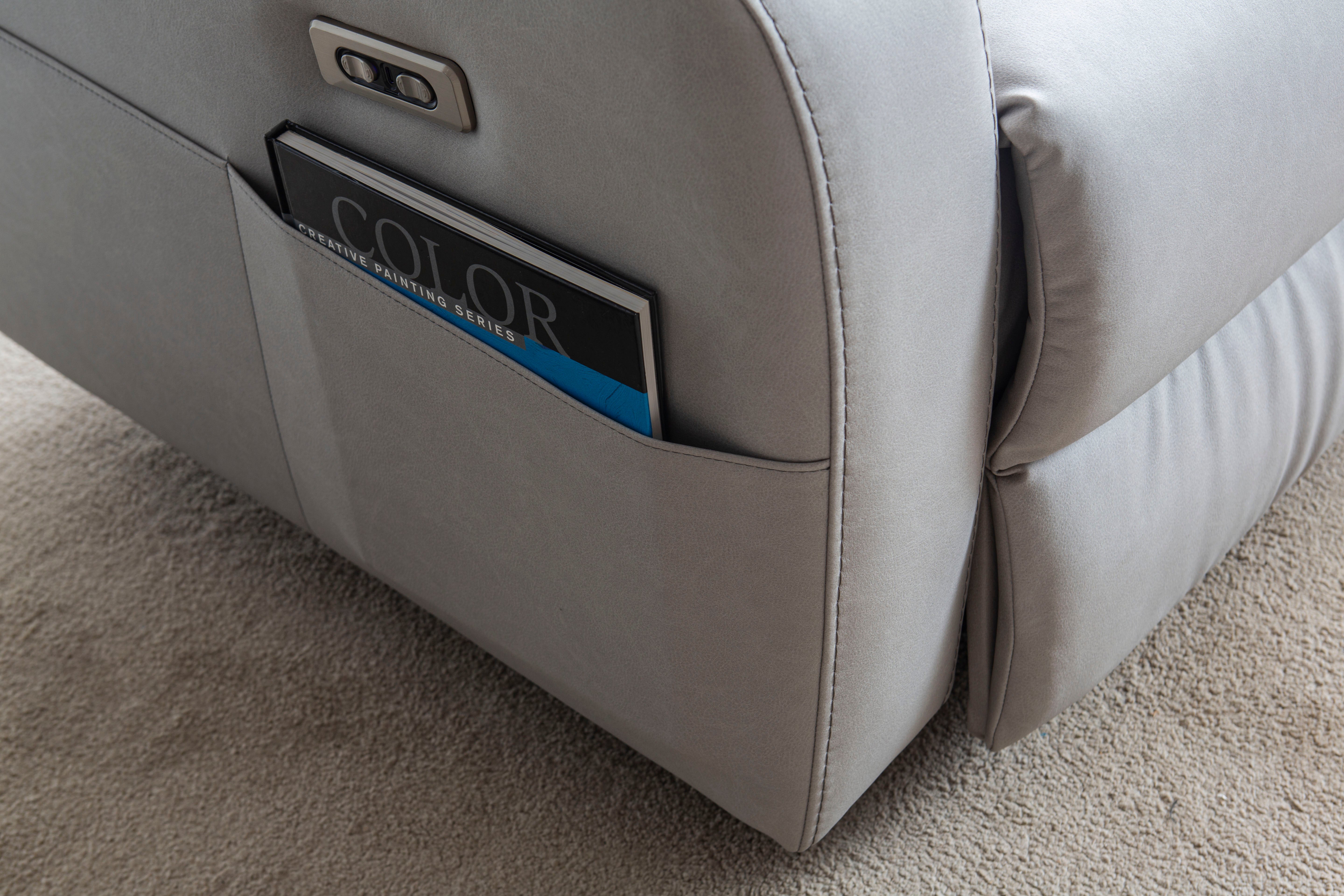 Кресло «Cunda» с електрически релакс механизъм, USB зарядна станция