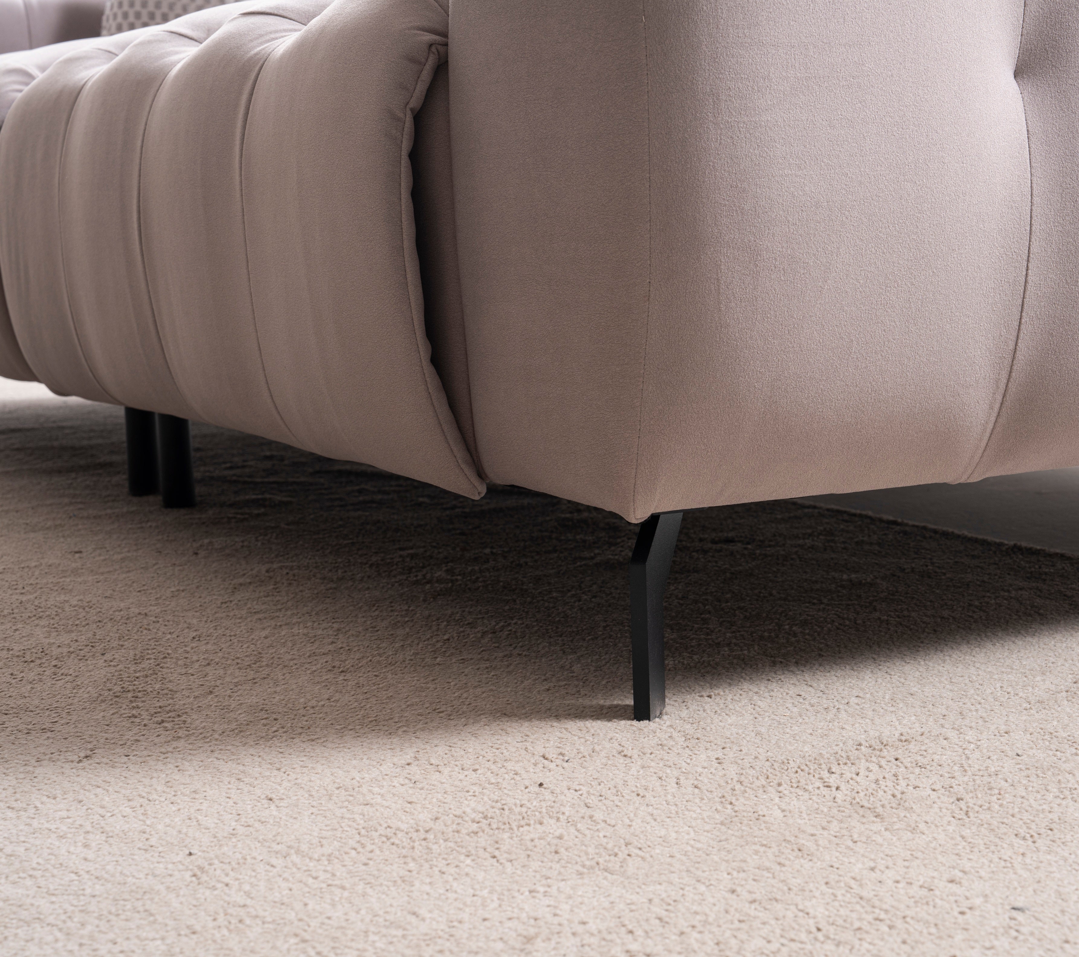 Триместен диван «Safir» с електрически релакс механизъм, USB зарядна станция, ширина 230см