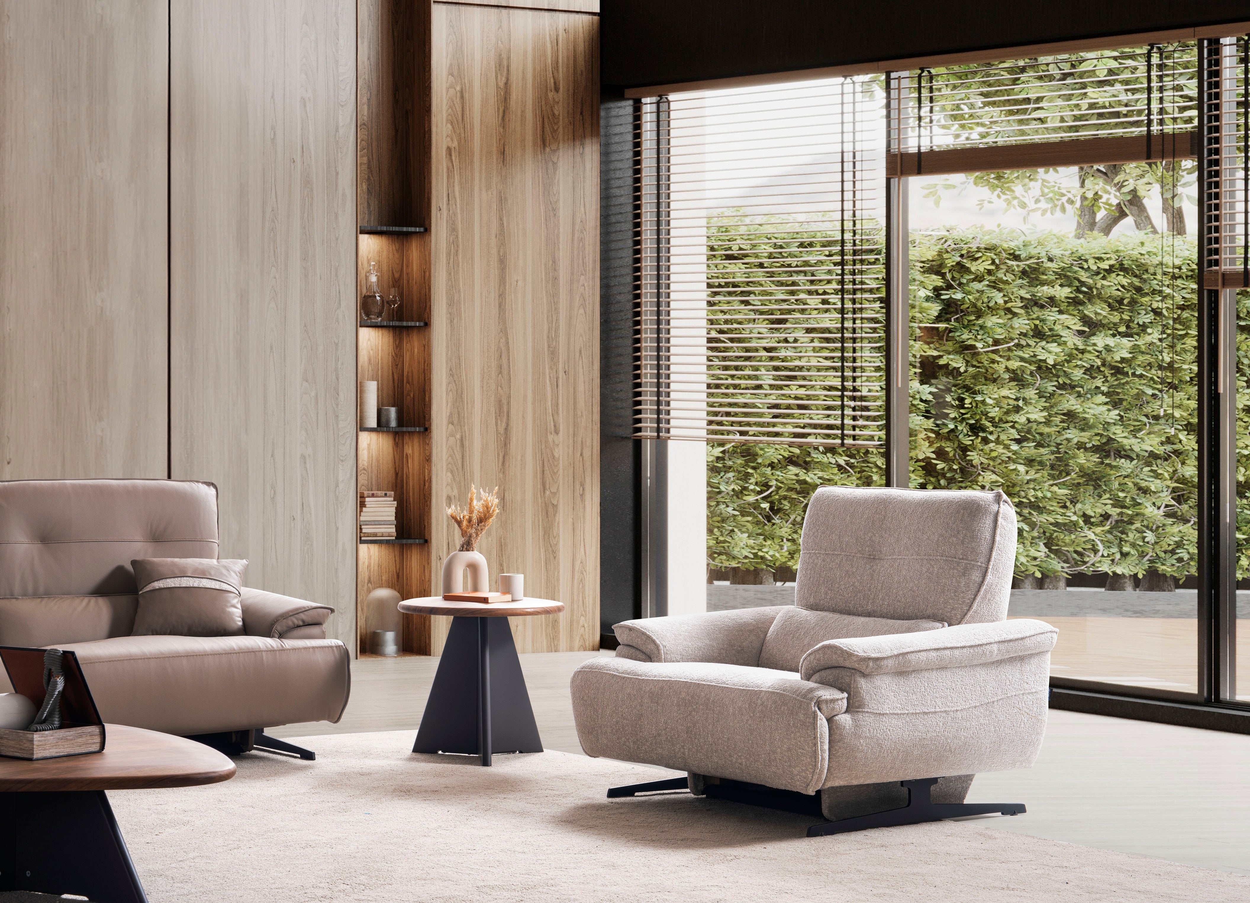 Кресло «Perge» с електрически релакс механизъм, USB зарядна станция