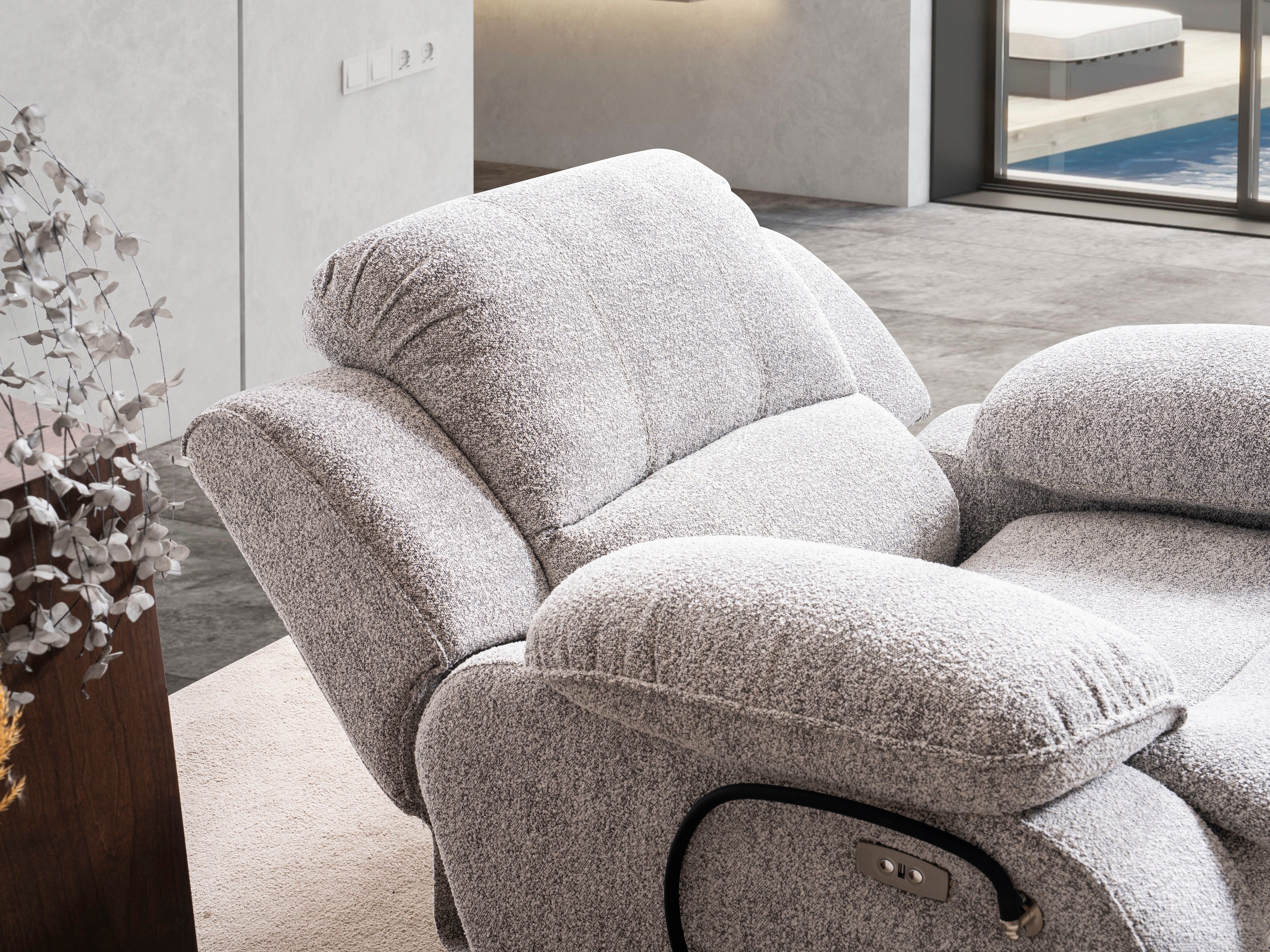 Кресло «Safran» с електрически релакс механизъм и USB зарядна станция