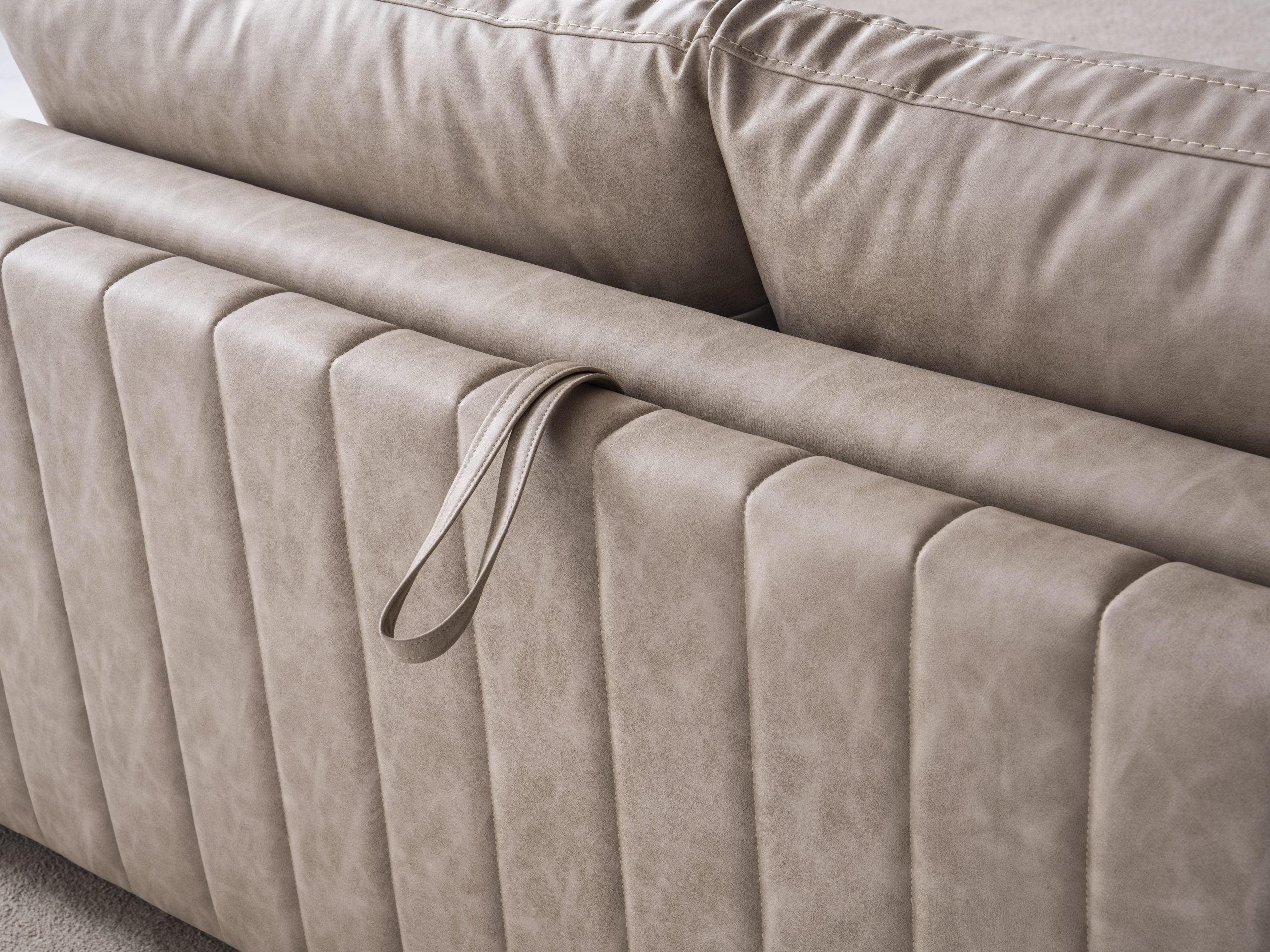 Триместен разтегателен диван - легло «Antik» + 2 декоративни възглавници, ширина 195см