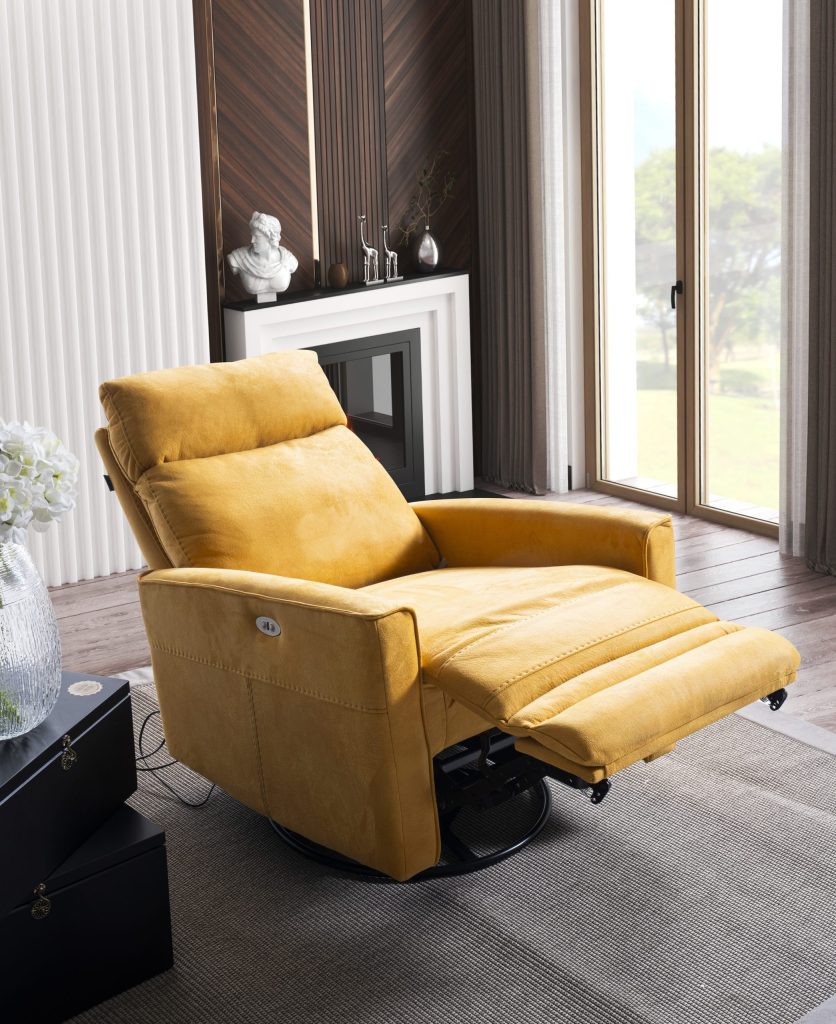 Кресло «Girit» с електрически релакс механизъм, USB зарядна станция