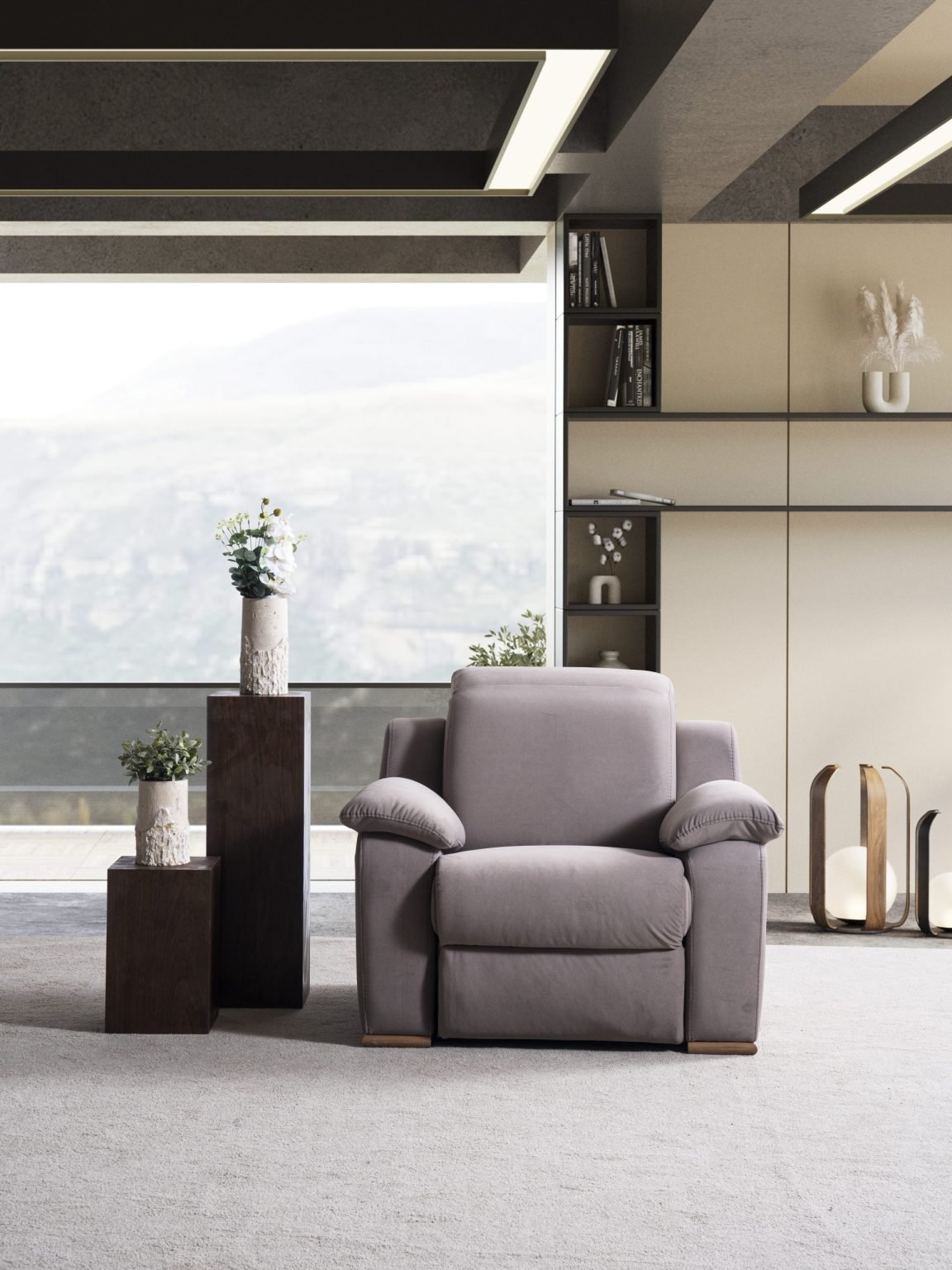 Кресло «Bambu» с електрически релакс механизъм, USB зарядна станция