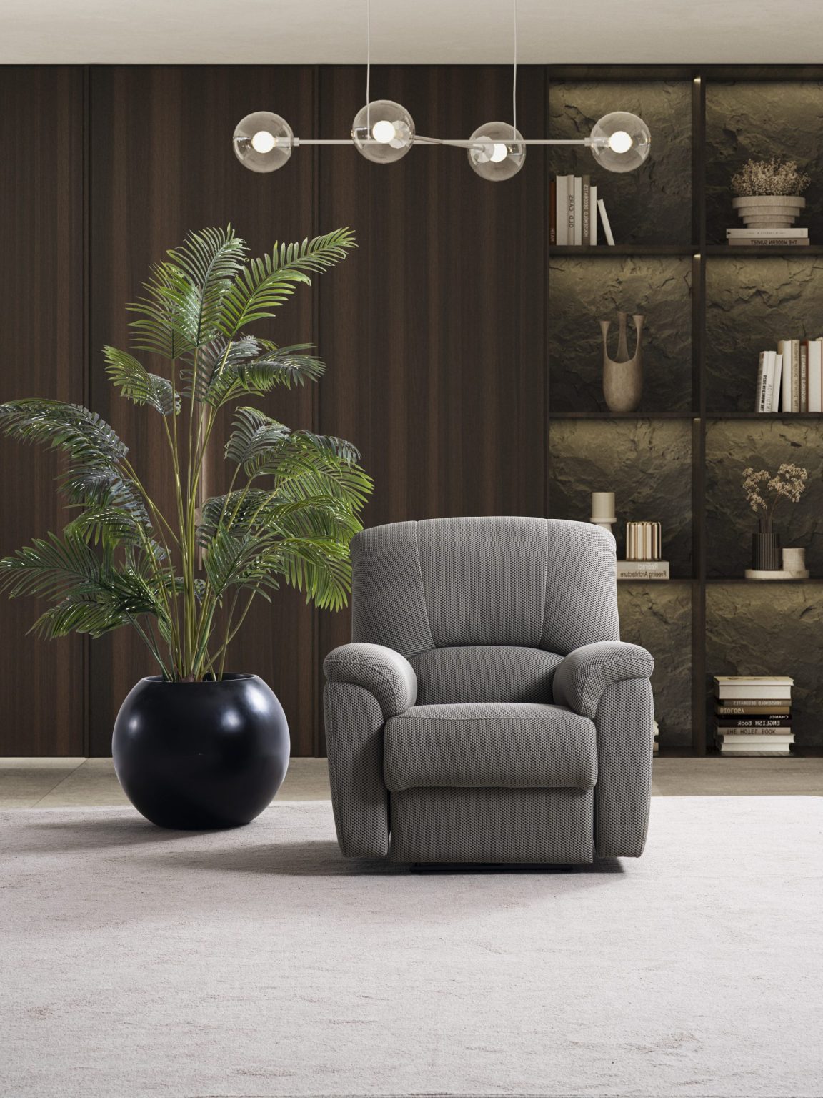 Кресло «Arsiyan» с електрически релакс механизъм, USB зарядна станция