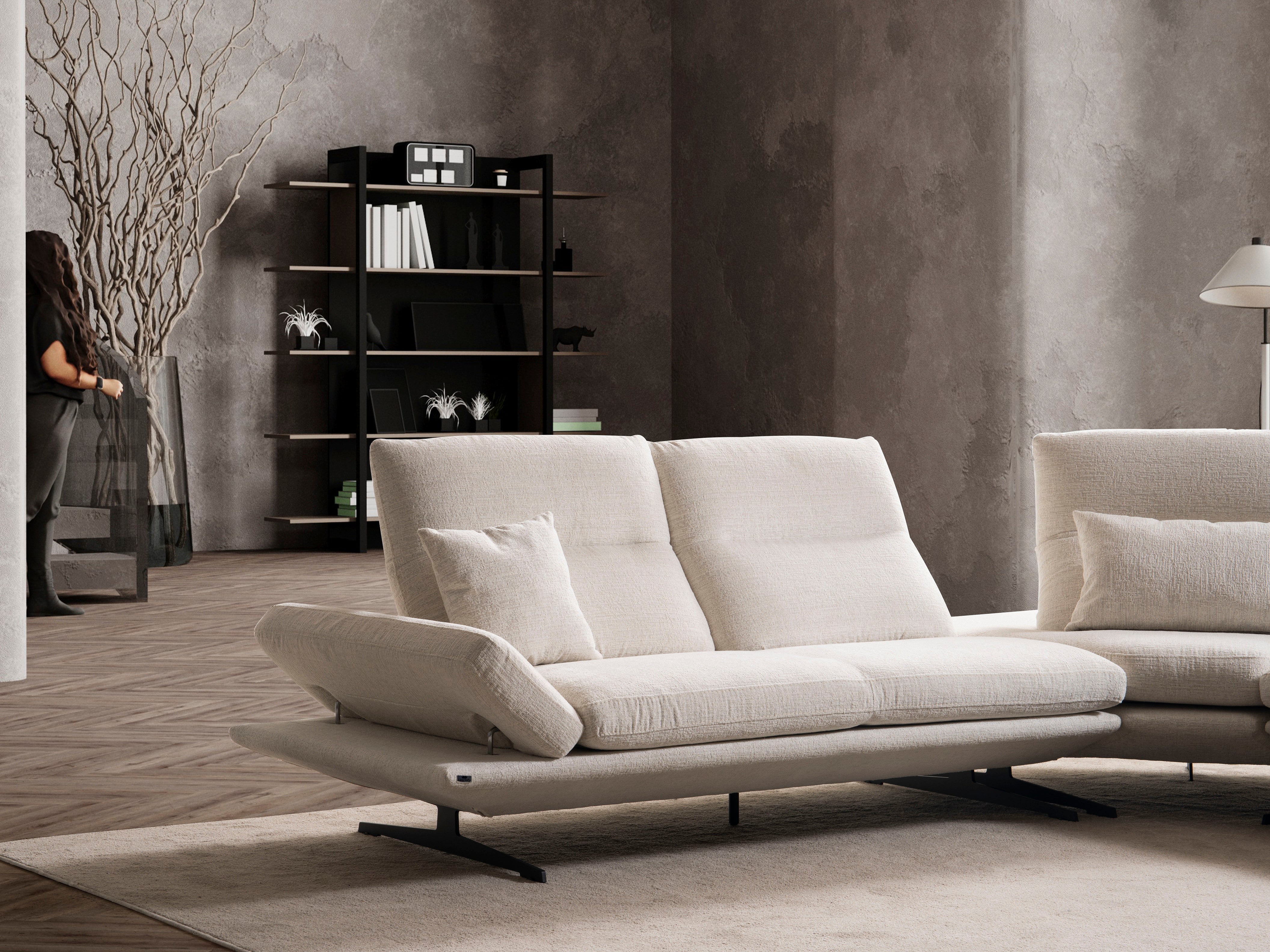 Ъглов разтегателен диван «Mostar» + три декоративни възглавници, ширина 322см