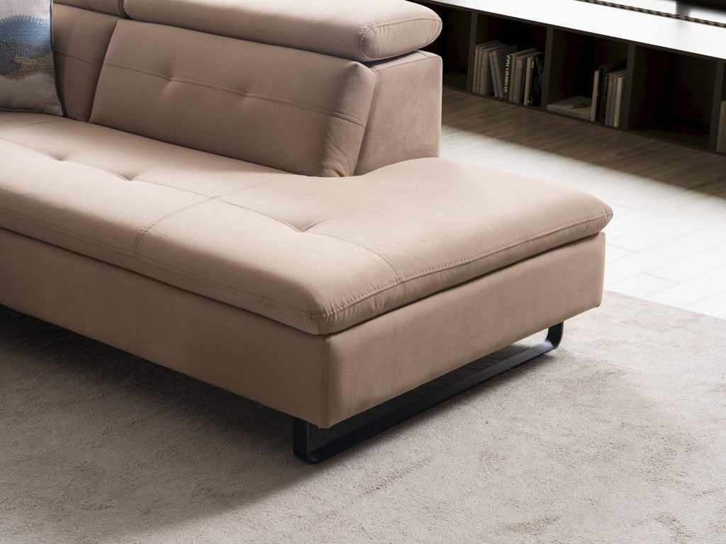 Ъглов разтегателен диван «Gizem Lounge» + електрически механизъм, USB зарядна станция, ширина 315см