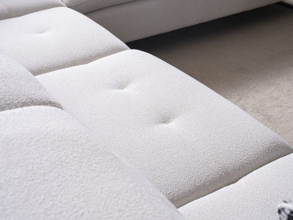 Ъглов разтегателен диван «Gizem» + електрически механизъм, USB зарядна станция, ширина 315см