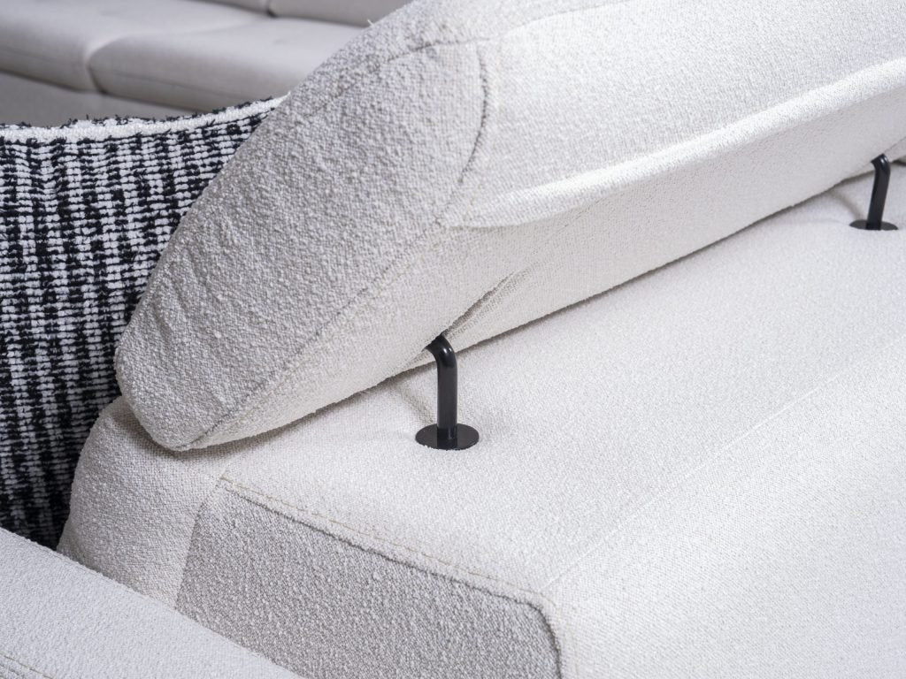 Ъглов разтегателен диван «Gizem» + електрически механизъм, USB зарядна станция, ширина 315см