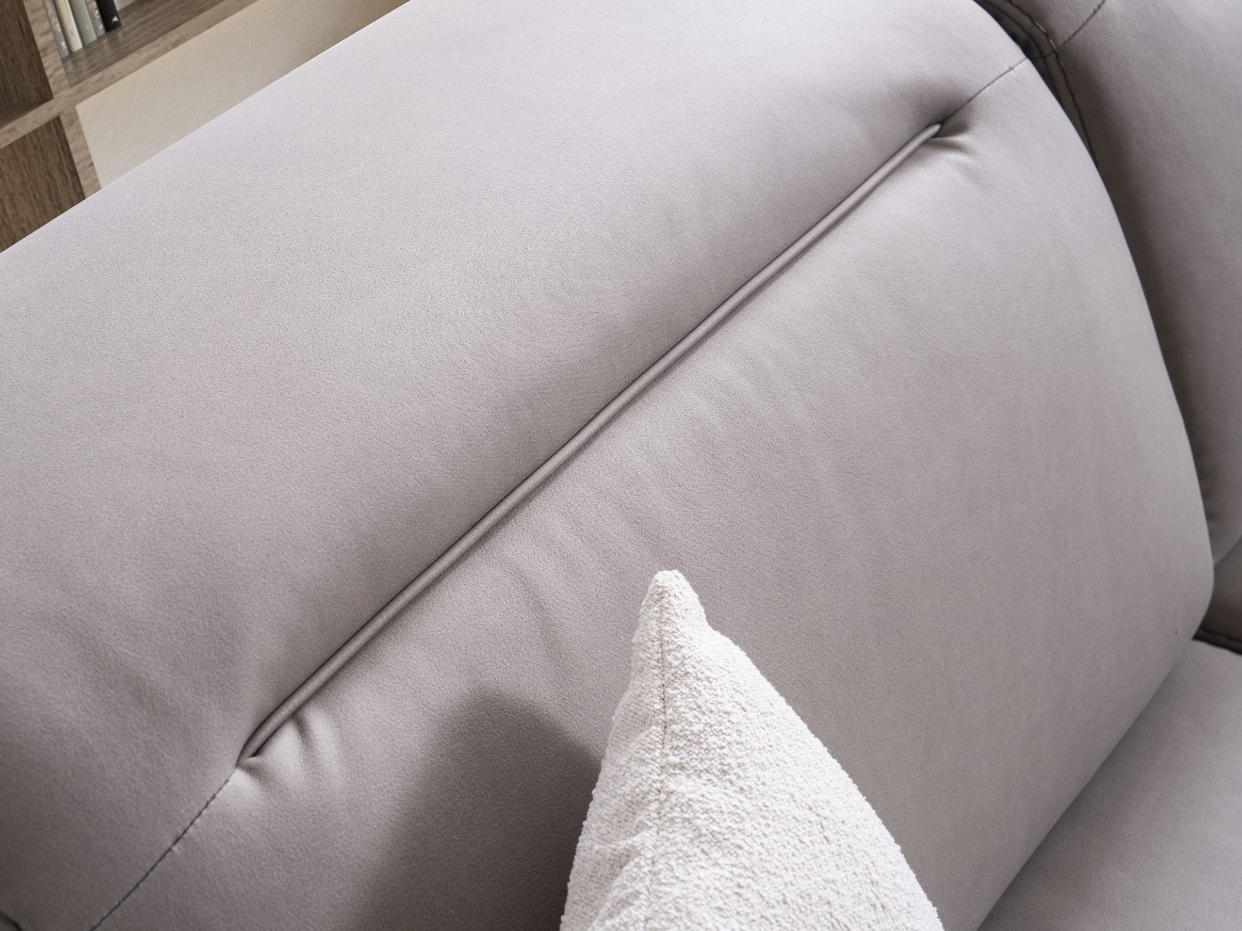 Ъглов разтегателен диван «Liman» + електрически механизъм, USB зарядна станция, ширина 270см