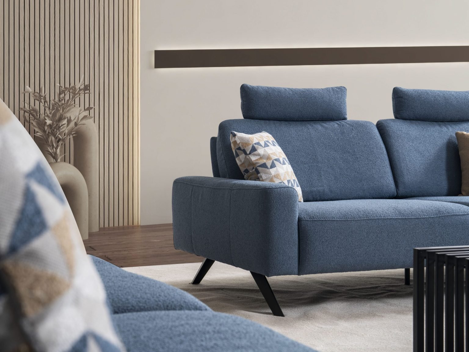 Двуместен диван «Gonyuk» + декоративни възглавници, ширина 195см