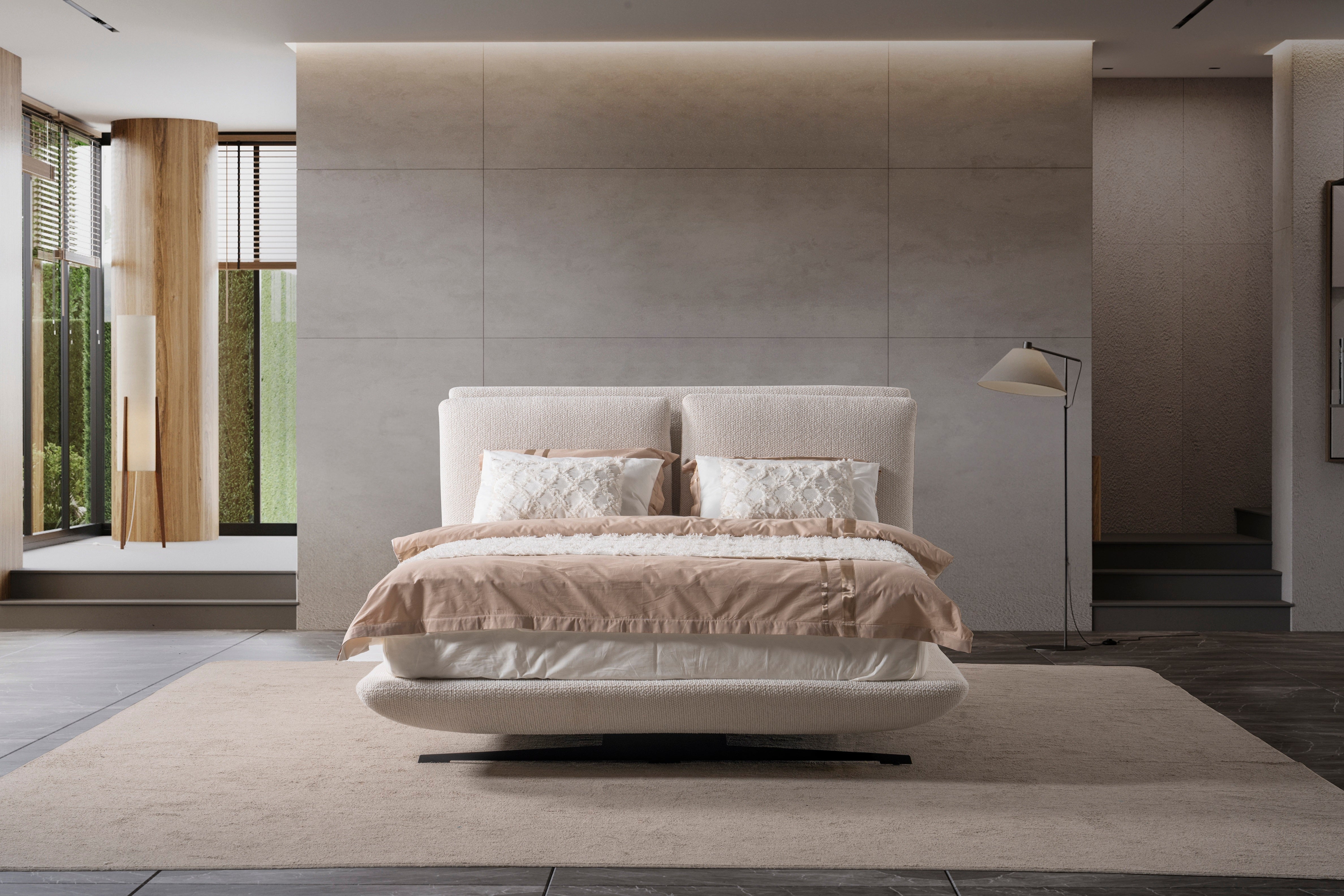 Тапицирано легло «Messina» с LED осветление