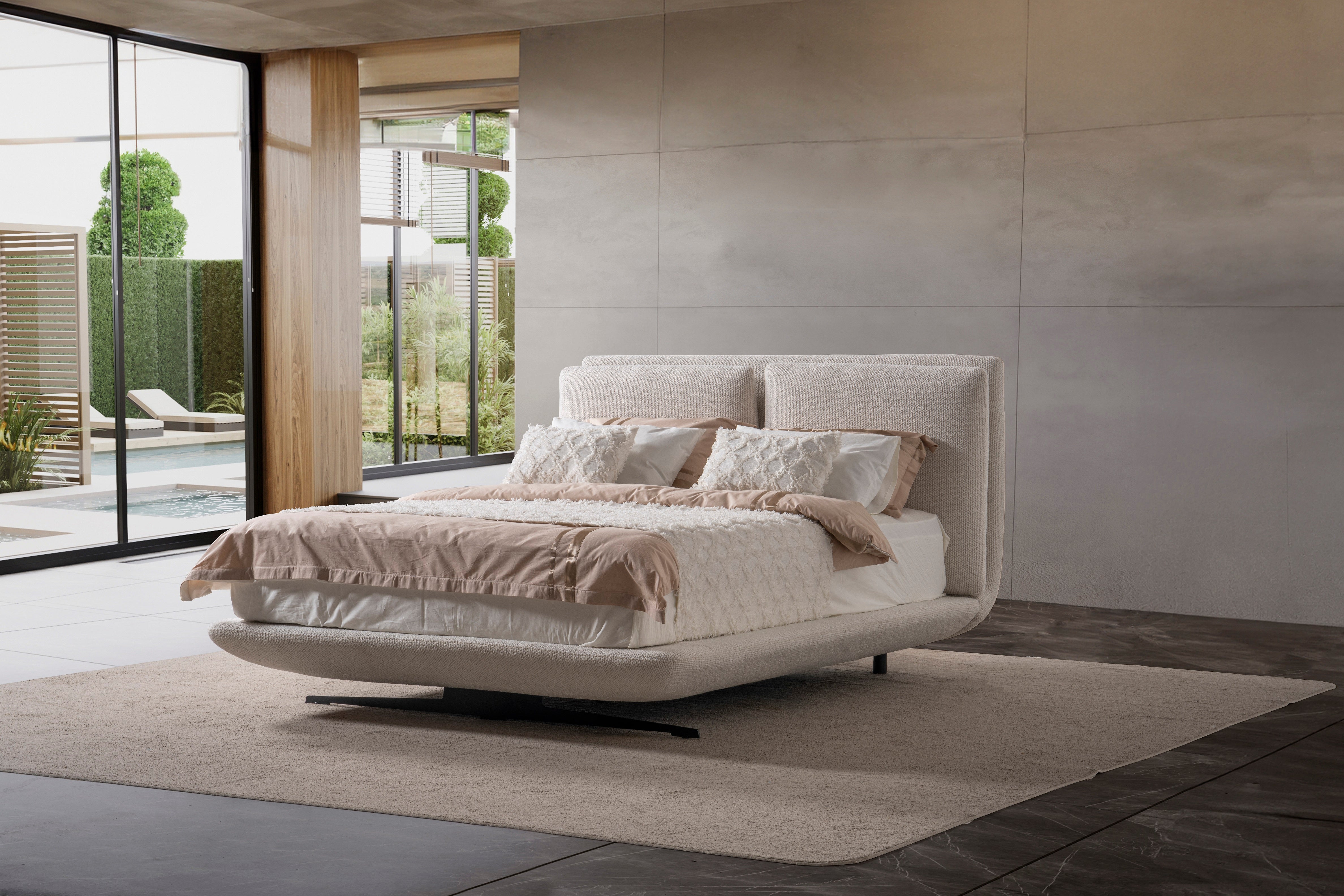 Тапицирано легло «Messina» с LED осветление