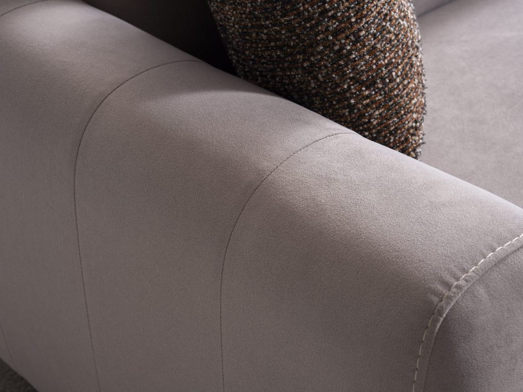 Ъглов разтегателен диван «Burgaz» + електрически механизъм, USB зарядна станция, ширина 370см