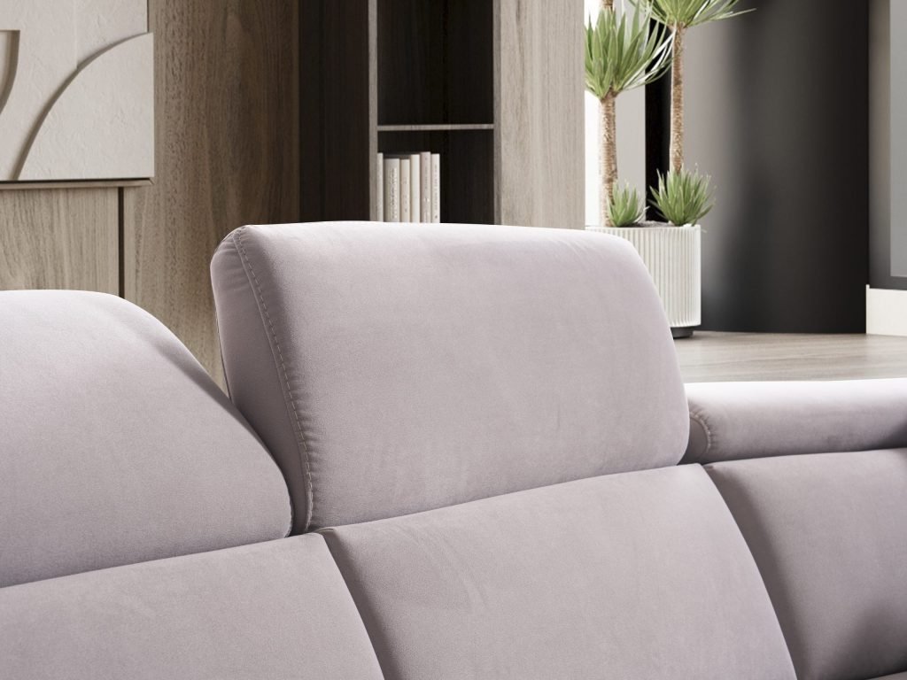 Ъглов разтегателен диван «Burgaz» + електрически механизъм, USB зарядна станция, ширина 370см