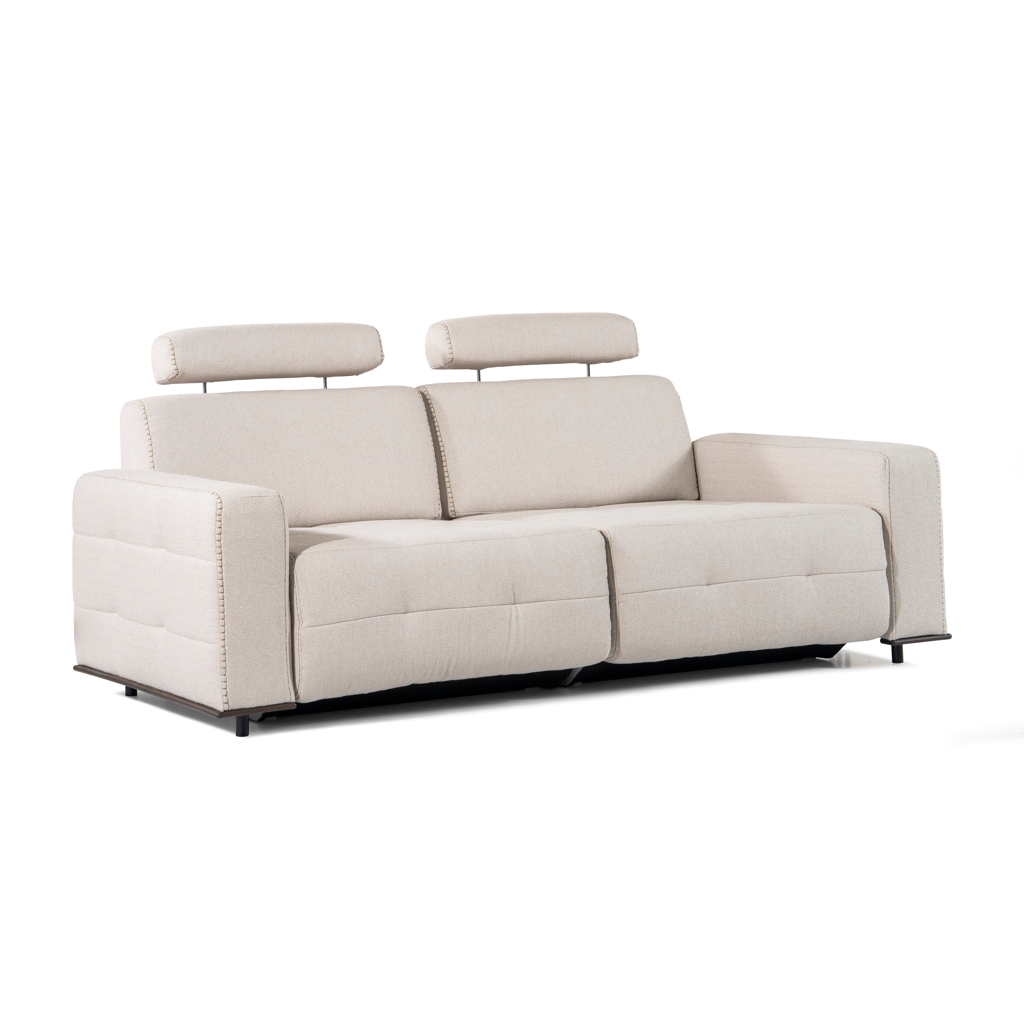 Триместен диван «Delta» + конзола с охладител за вино, електрически механизъм, USB зарядна станция, ширина 274см