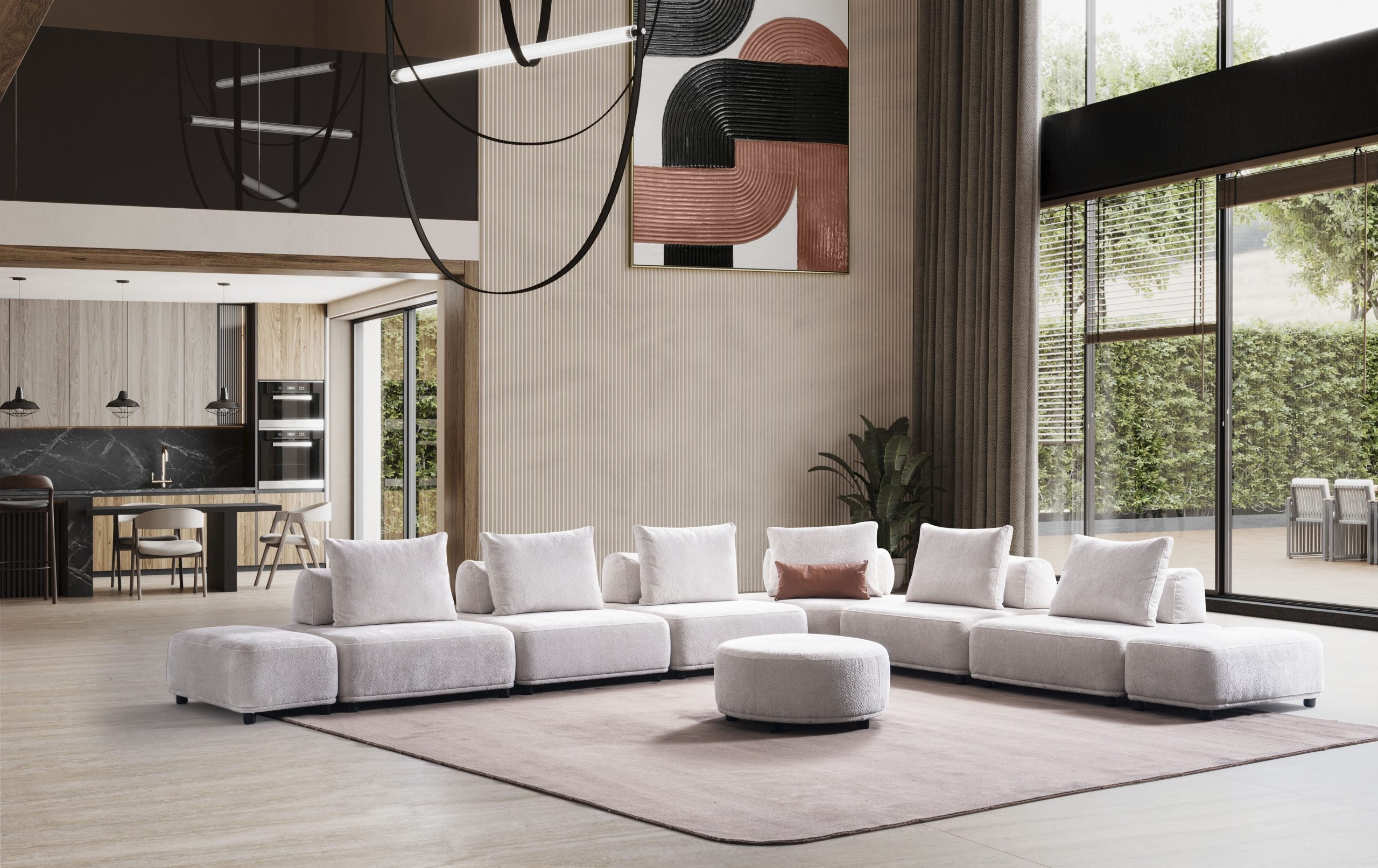 Модулен диван «Tiflis» + декоративни възглавници, 5 модула