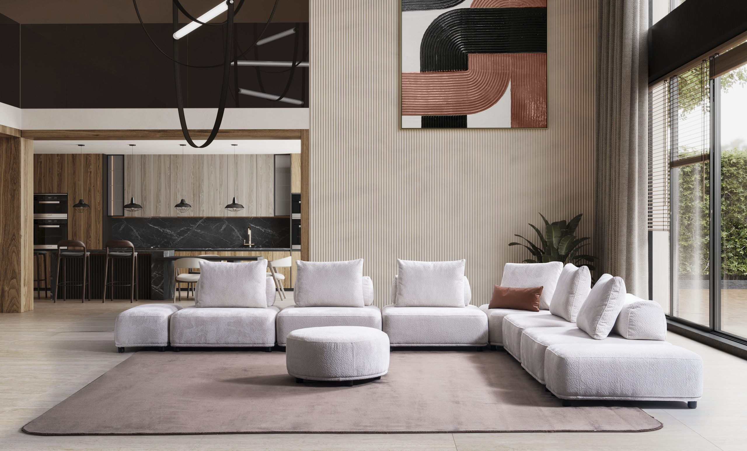 Модулен диван «Tiflis» + декоративни възглавници, 5 модула