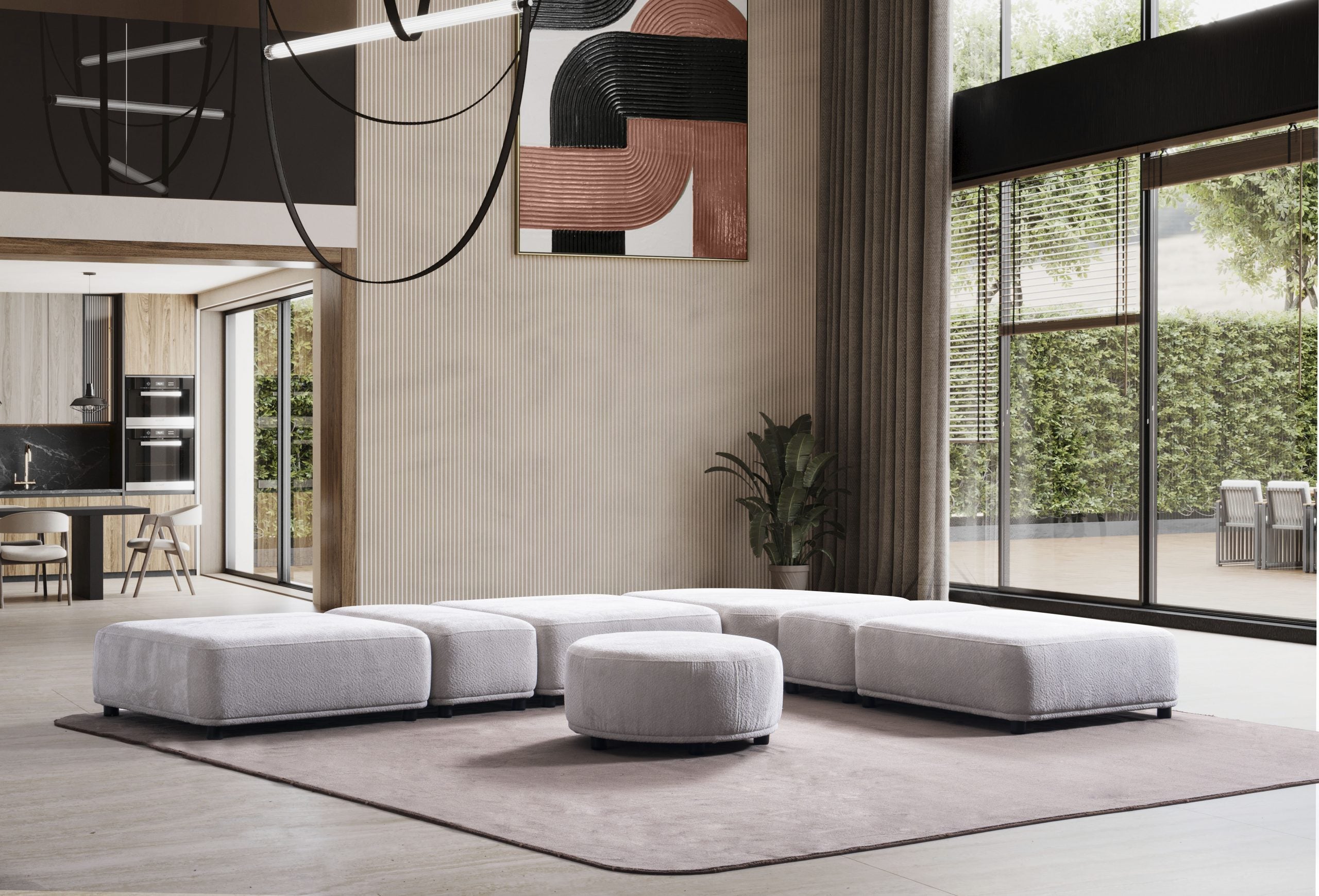 Модулен диван «Tiflis» + декоративни възглавници, 5 модула