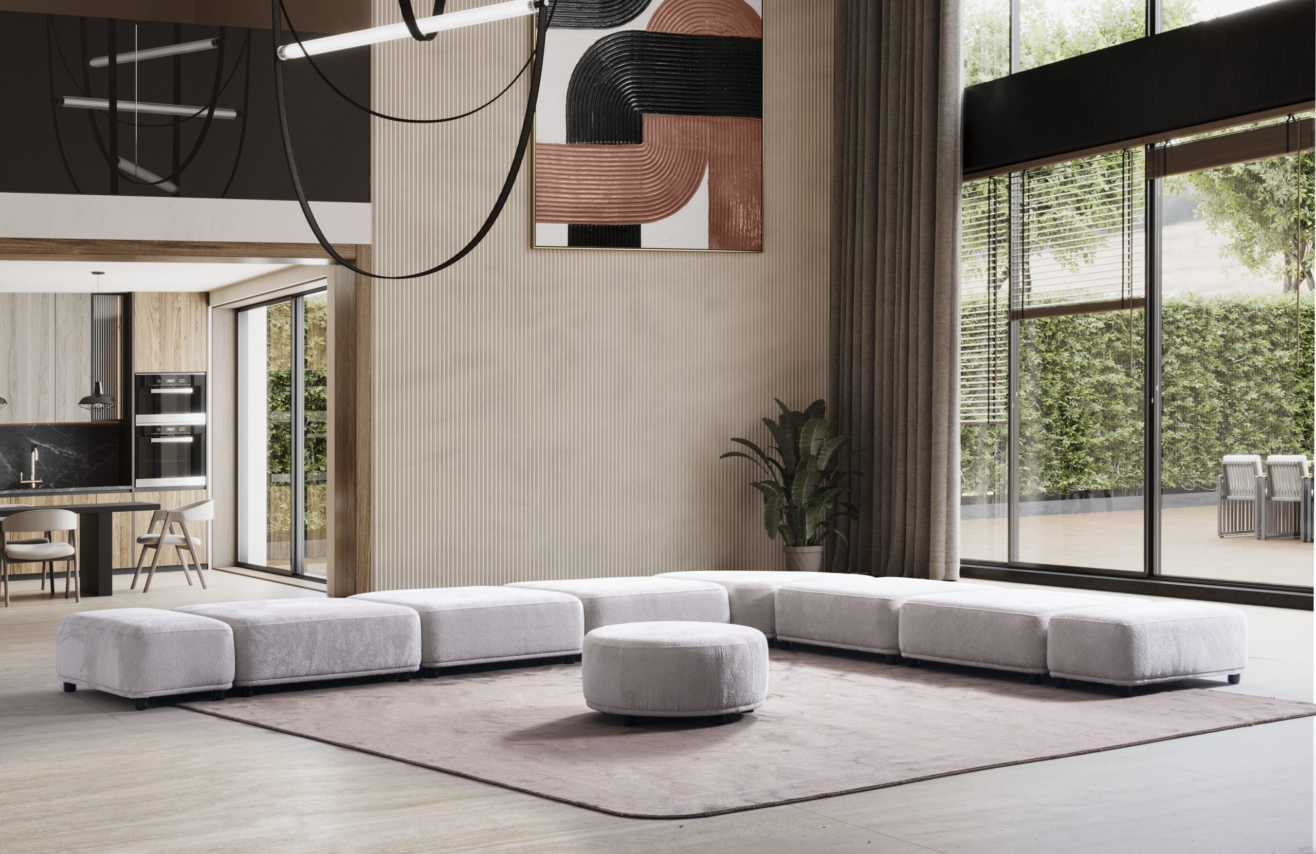 Модулен диван «Tiflis» + декоративни възглавници, 5 модула